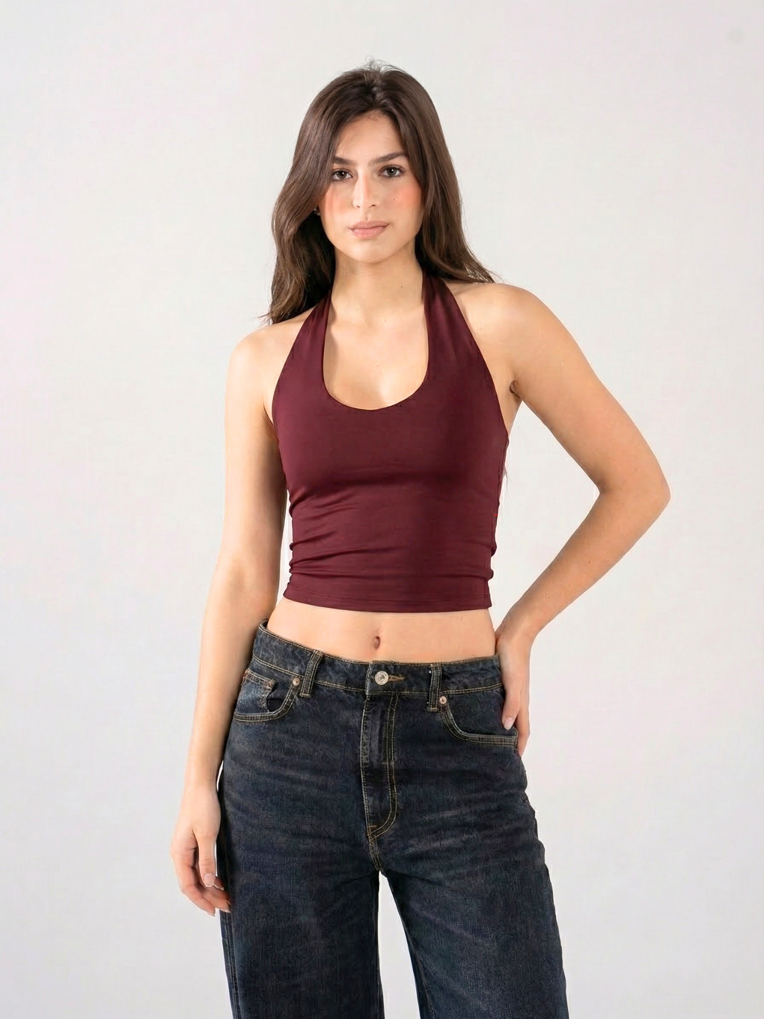 REFINED HALTER TOP