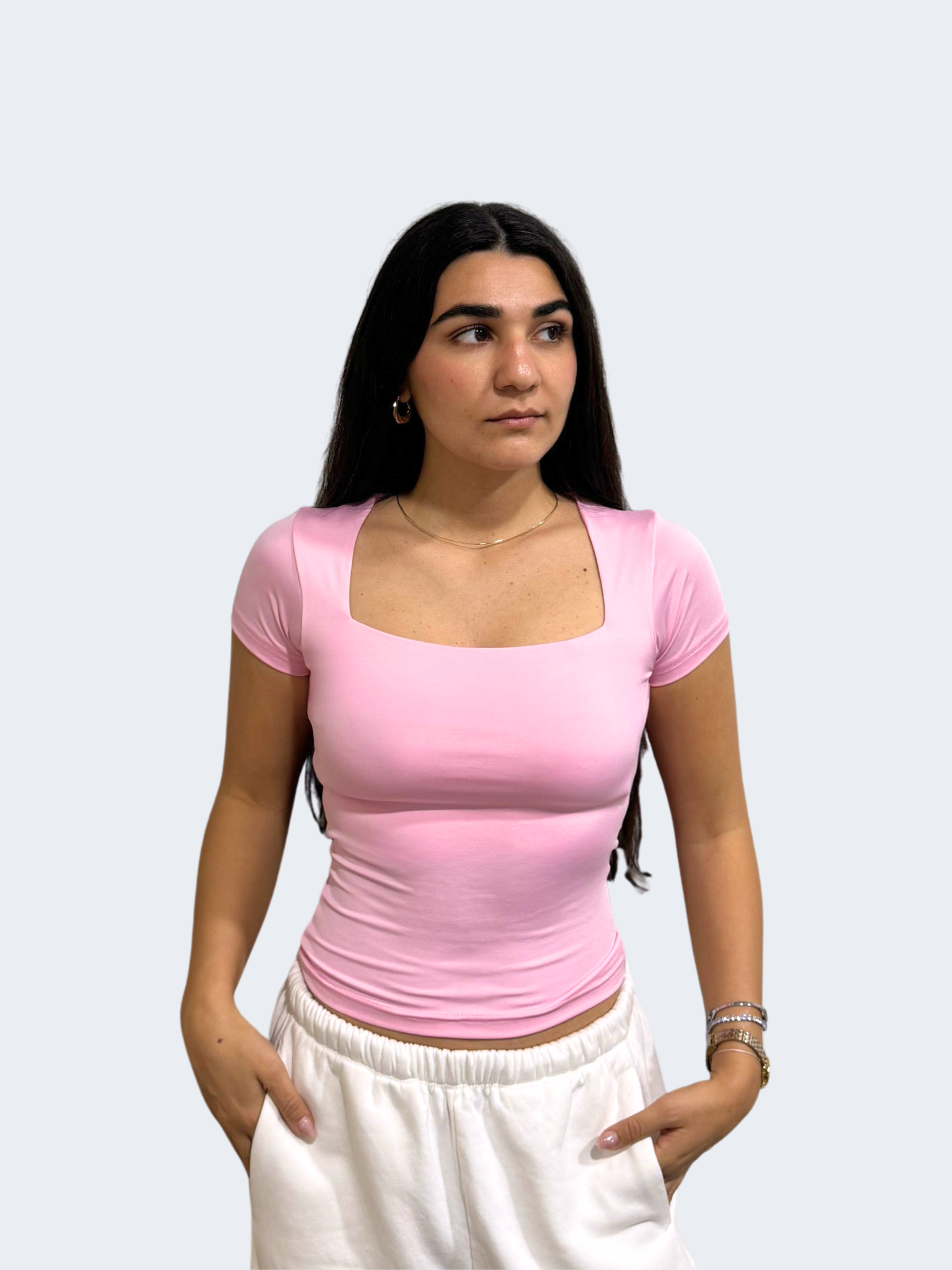 SQUARE NECK SHORT SLEEVE (COLORS)