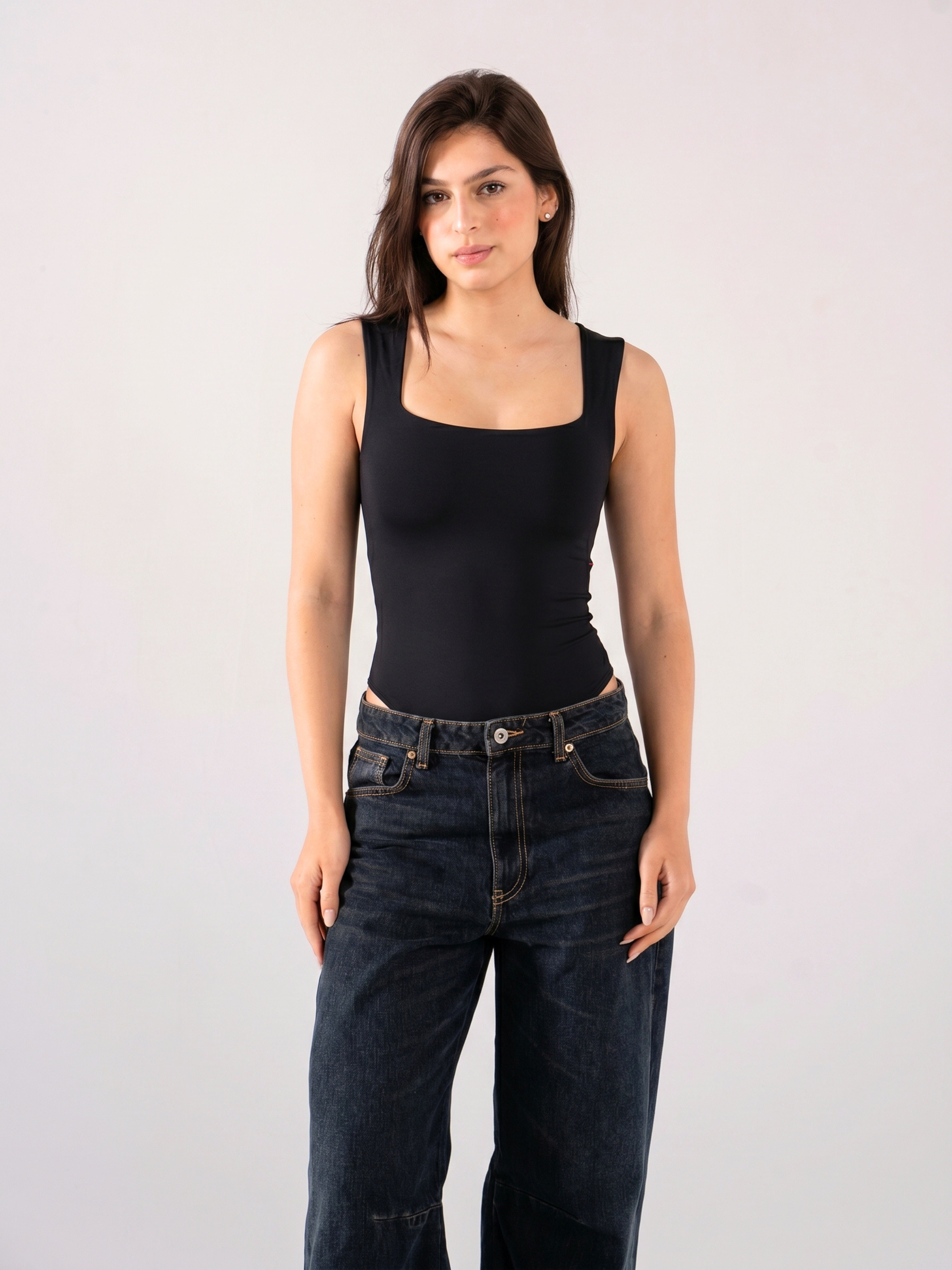 REFINED BODYSUIT SQUARE NECK