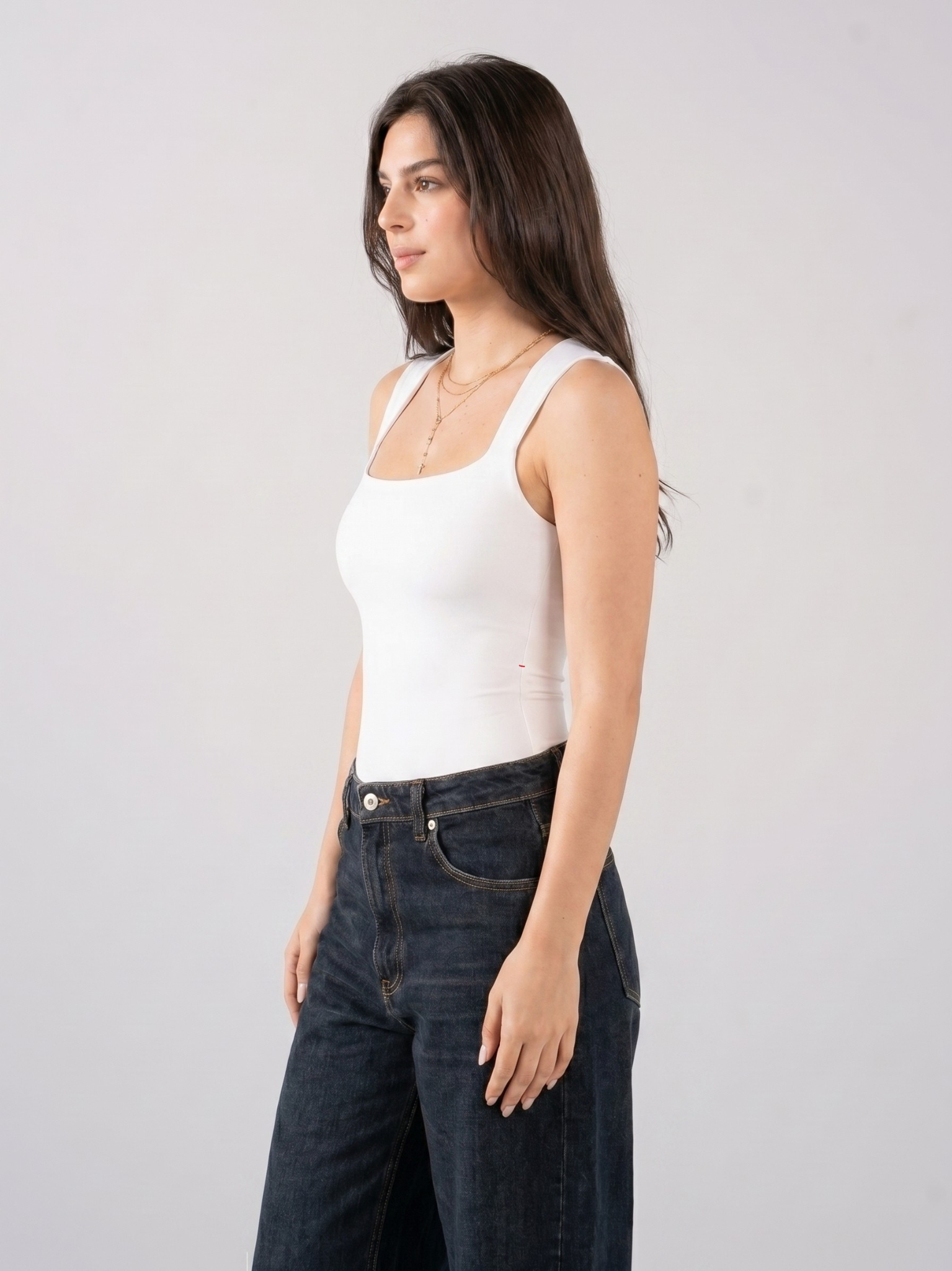 REFINED BODYSUIT SQUARE NECK