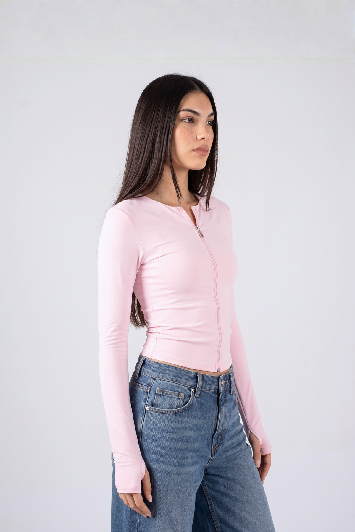 REFINED LONG-SLEEVE FULL ZIPPER