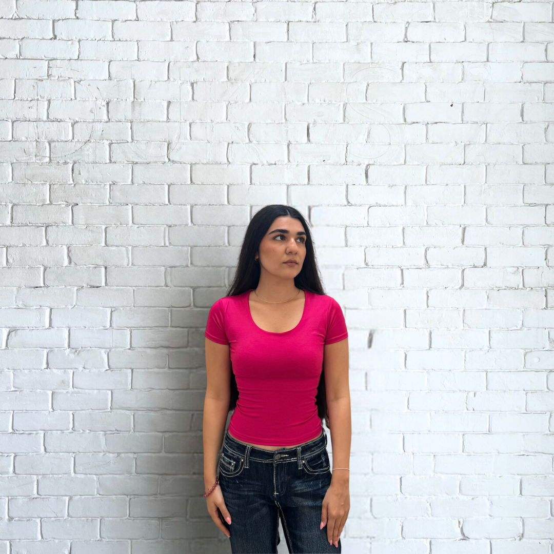 WIDE NECK SHORT SLEEVE ( COLORS )