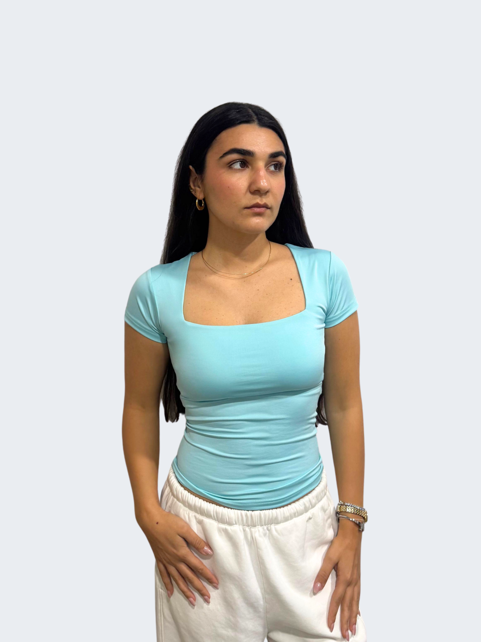 SQUARE NECK SHORT SLEEVE (COLORS)