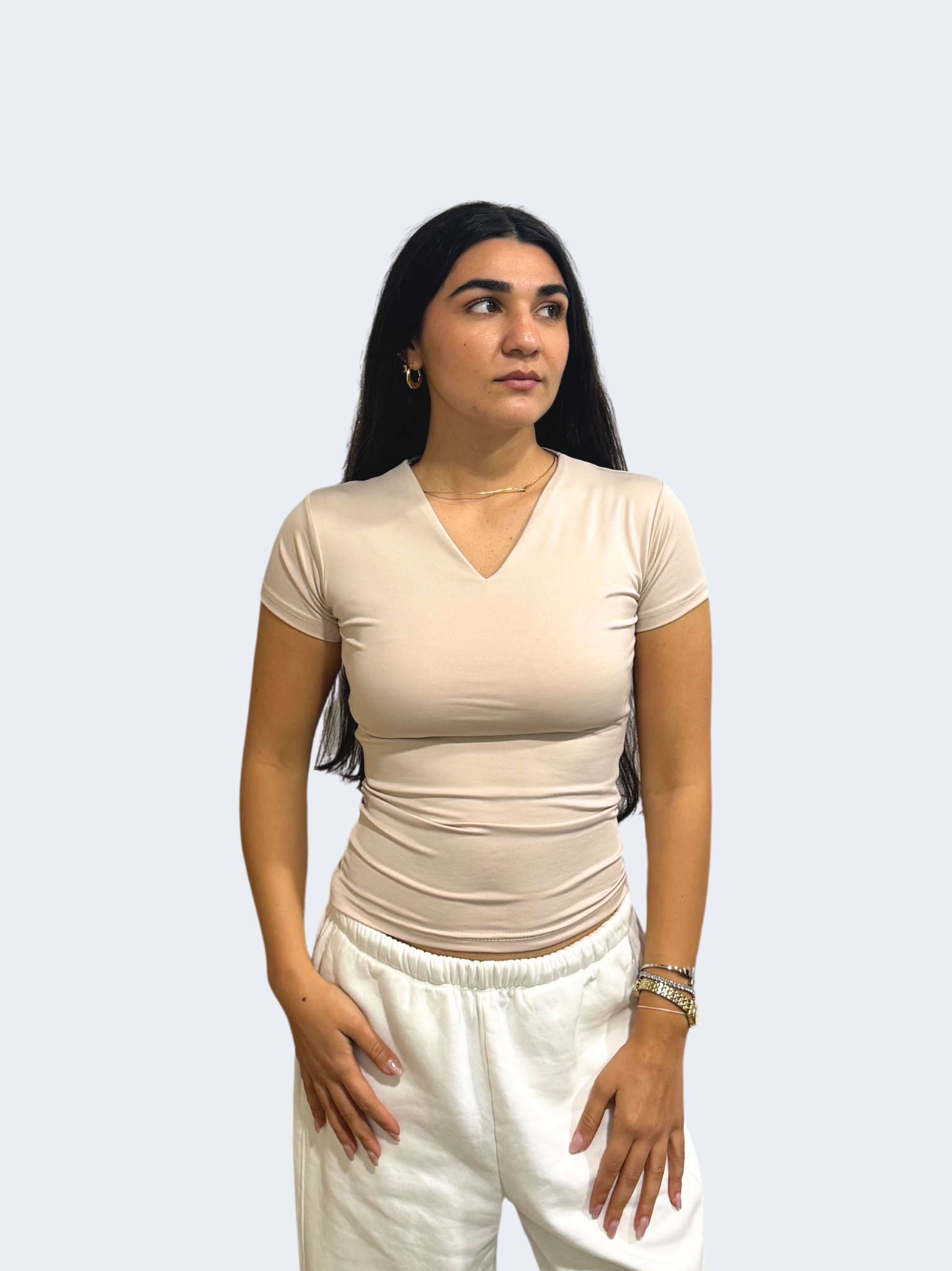 V NECK SHORT SLEEVE