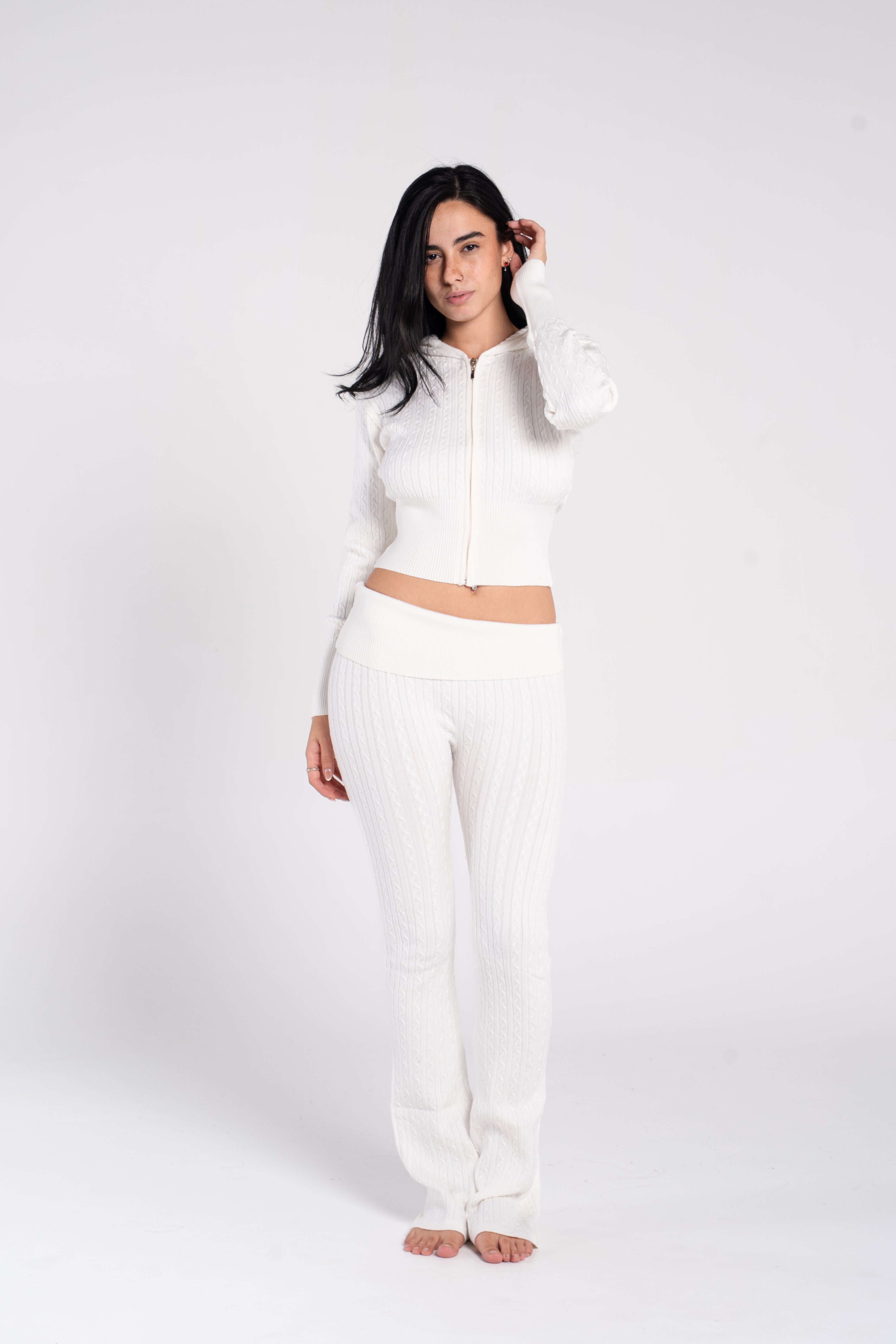 CABLE KNIT PANTS