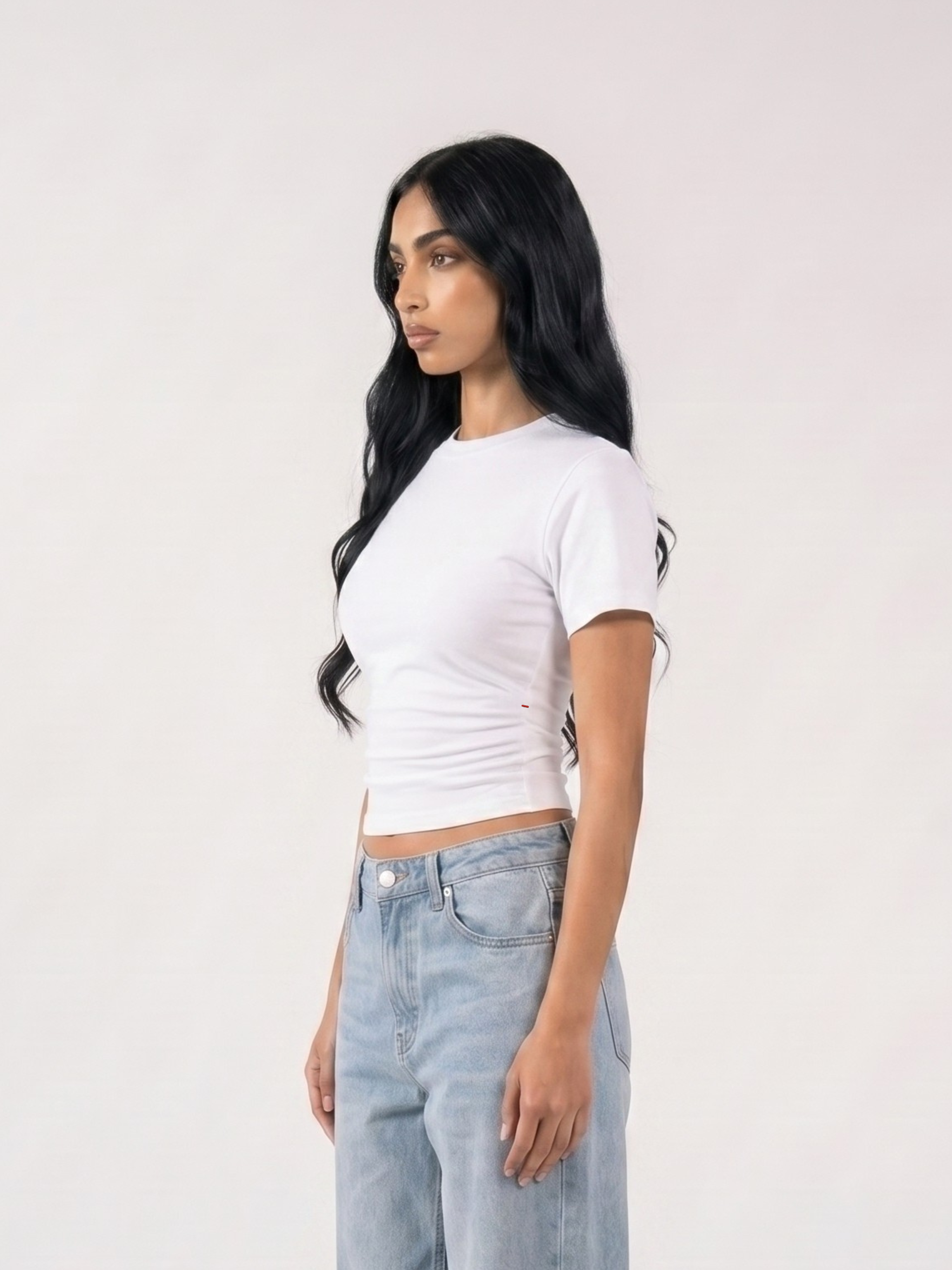 REFINED CINCHED WAIST COTTON TOP