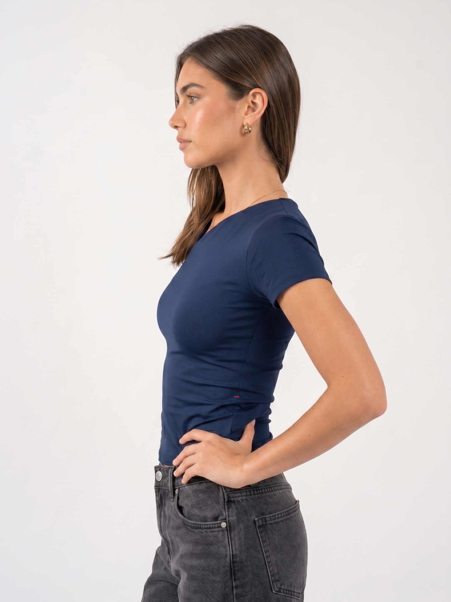 REFINED ASYMMETRICAL V NECK