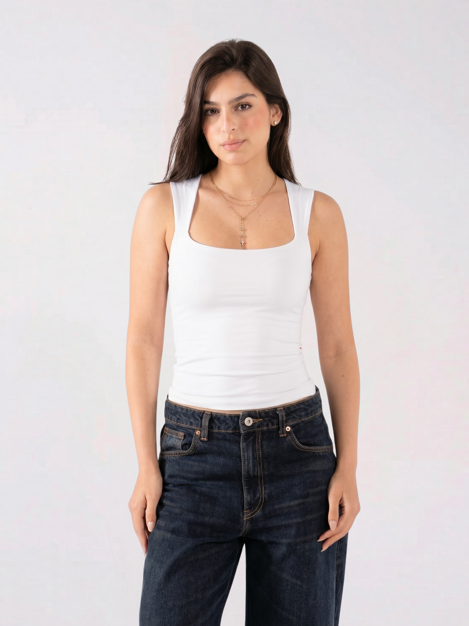 REFINED SQUARE NECK TANK TOP