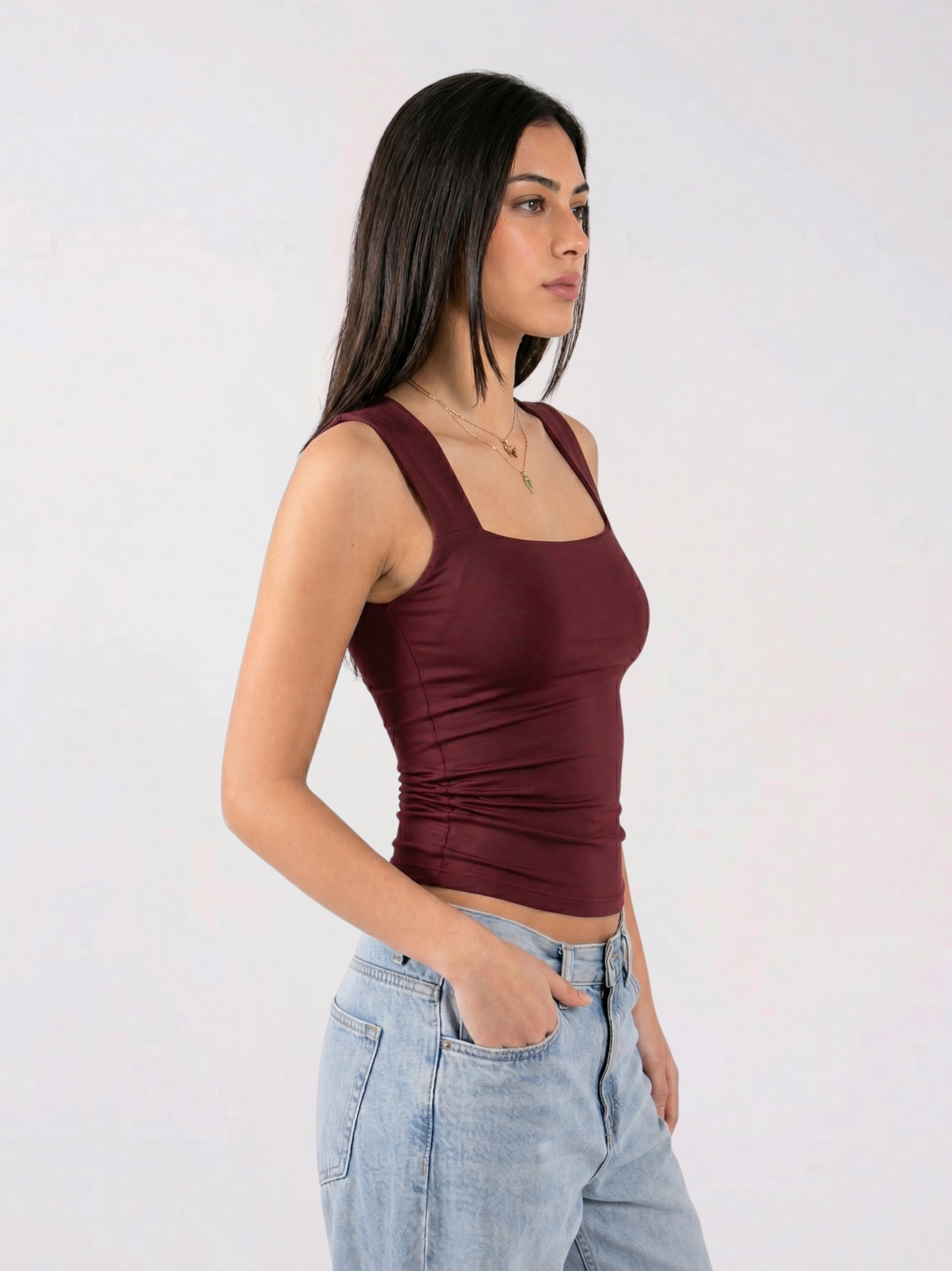 REFINED SQUARE NECK TANK TOP