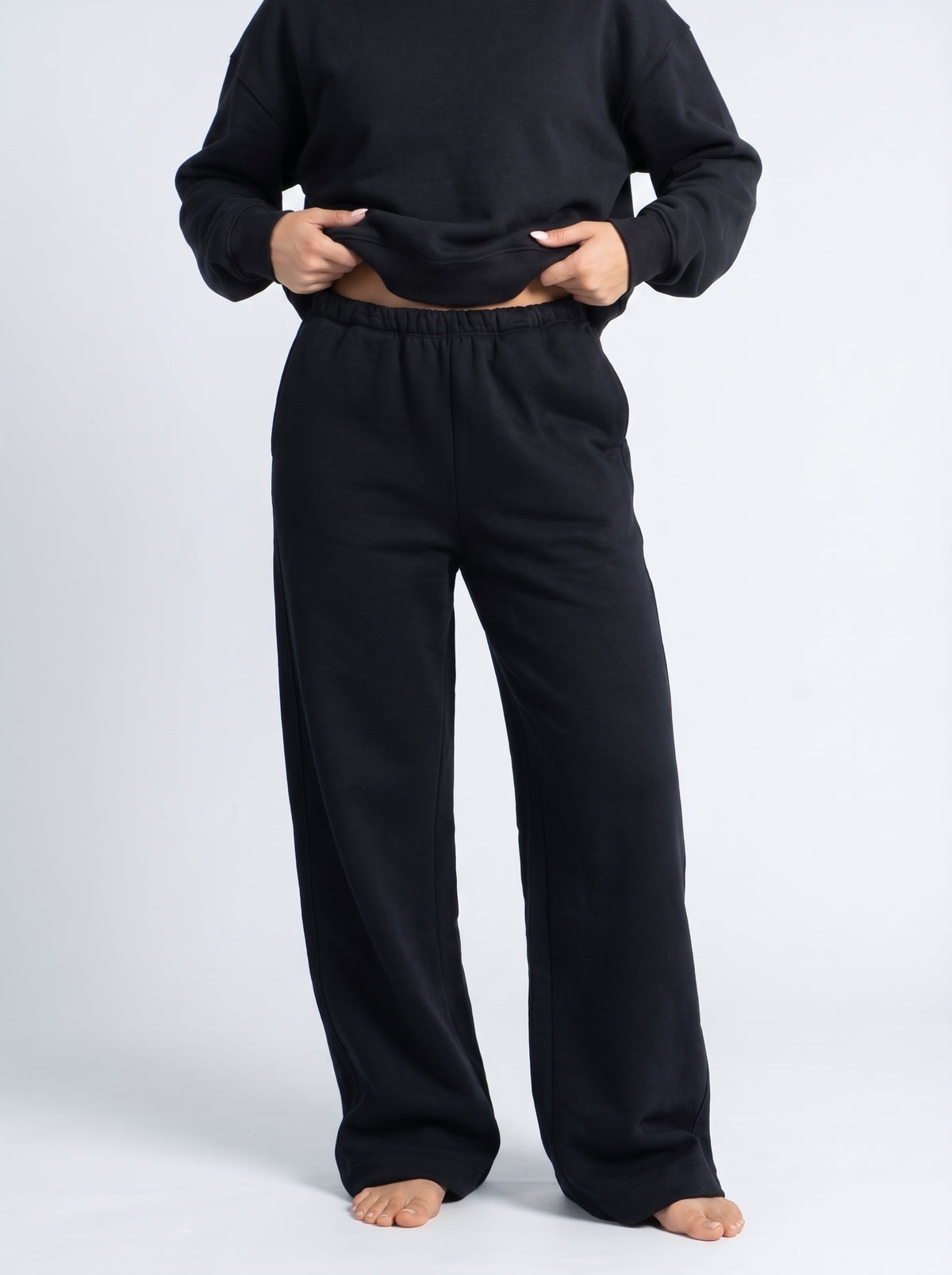 REFINED WIDE LEG SWEAT PANTS