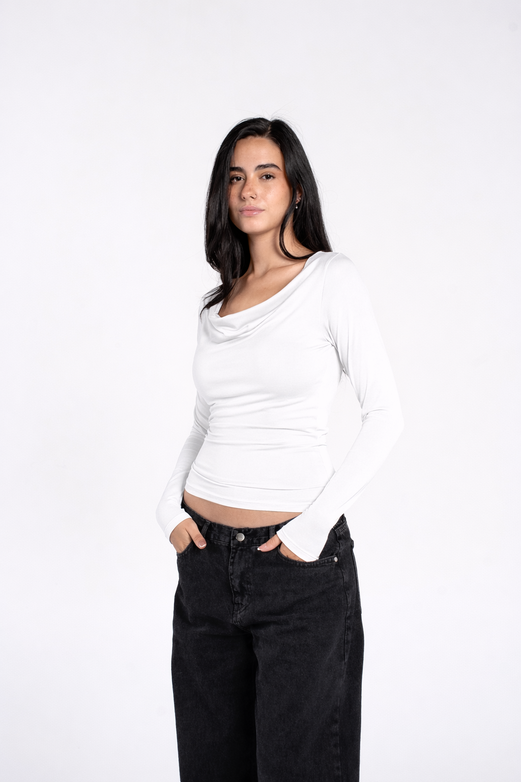 COWL NECK LONG SLEEVE