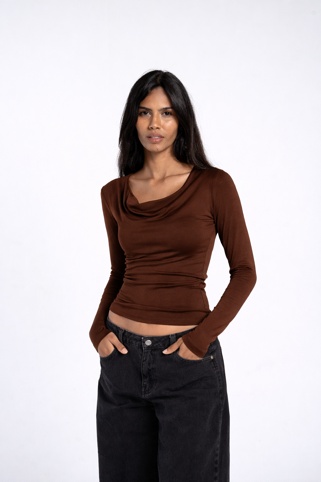 COWL NECK LONG SLEEVE