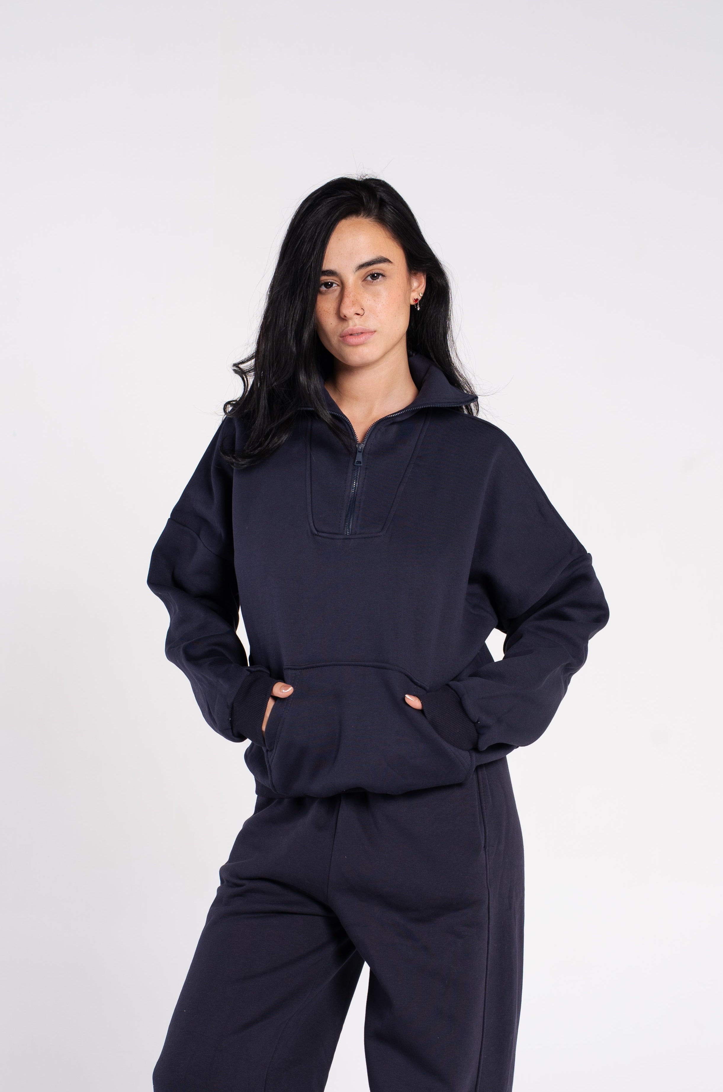 (EXTRA) HIGH NECK ZIPPER SWEAT SHIRT