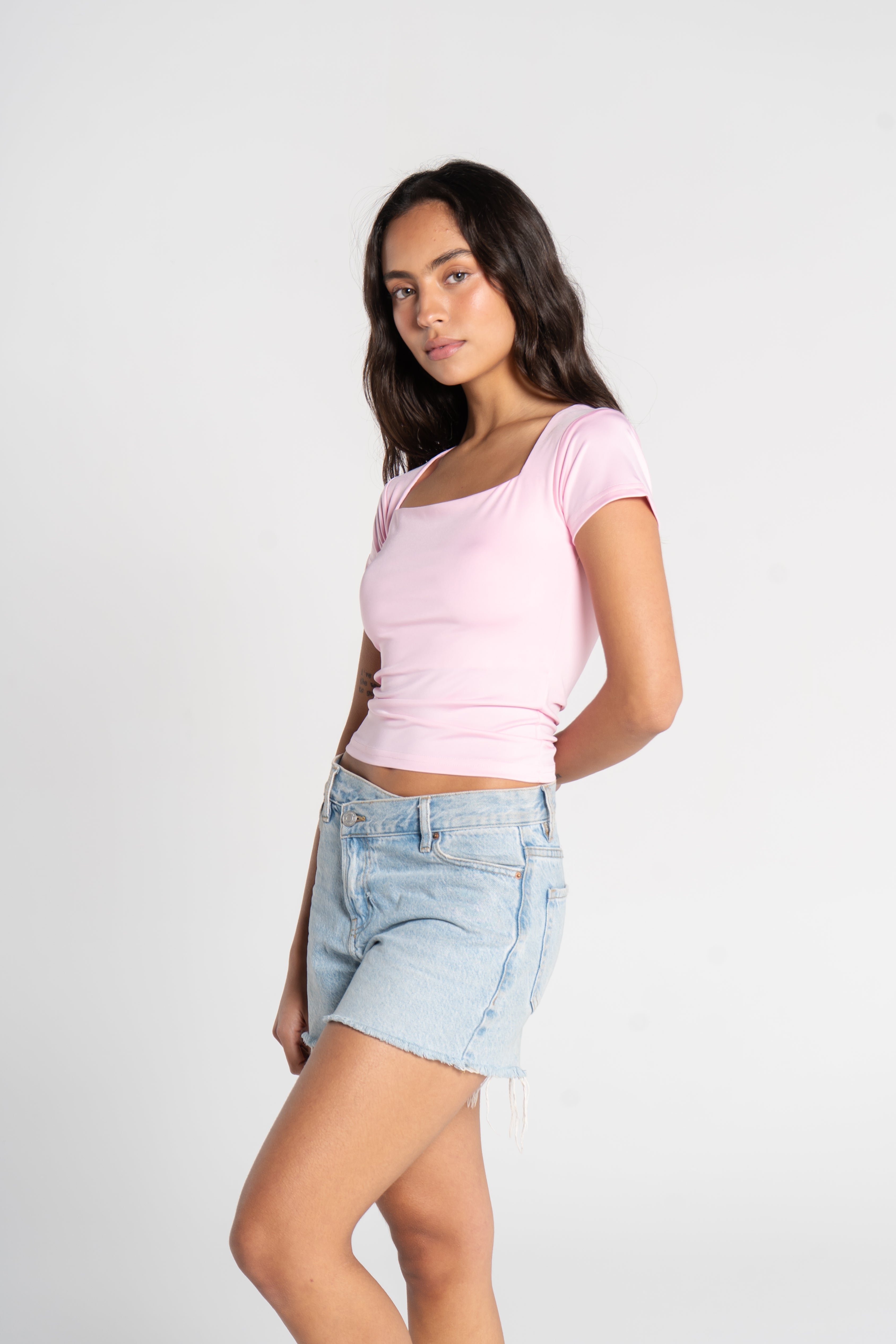 SQUARE NECK SHORT SLEEVE (COLORS)