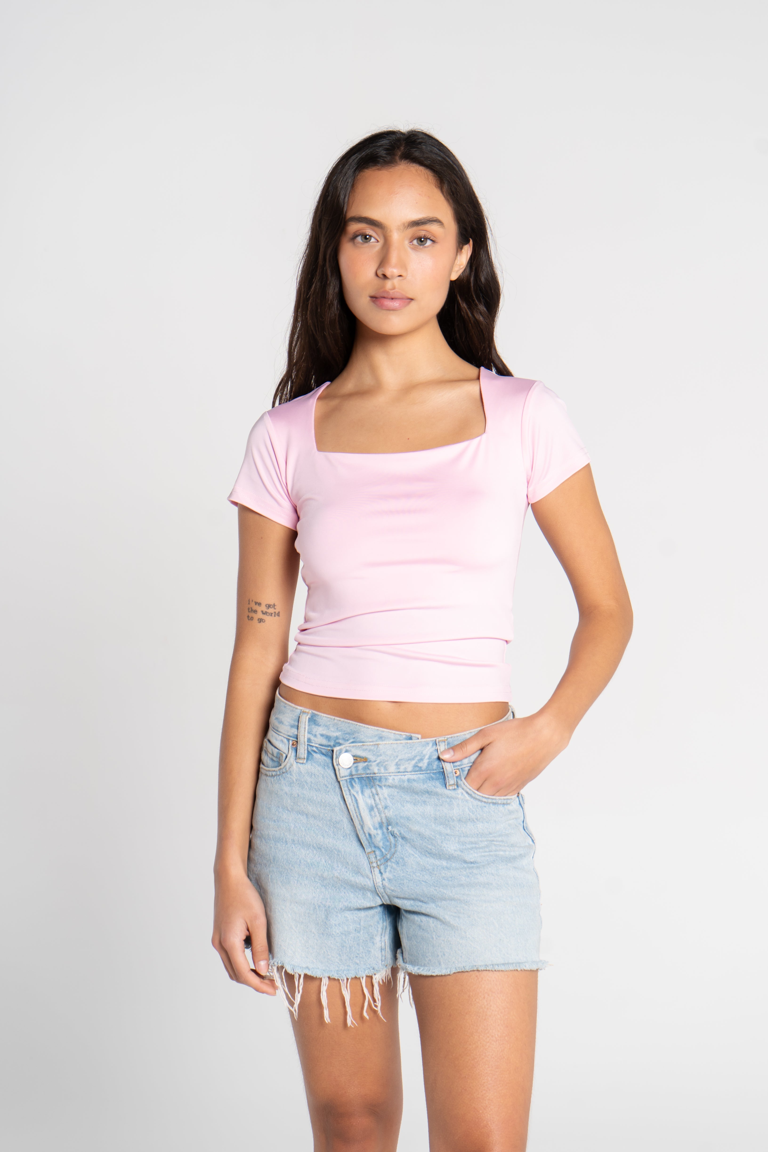 SQUARE NECK SHORT SLEEVE (COLORS)