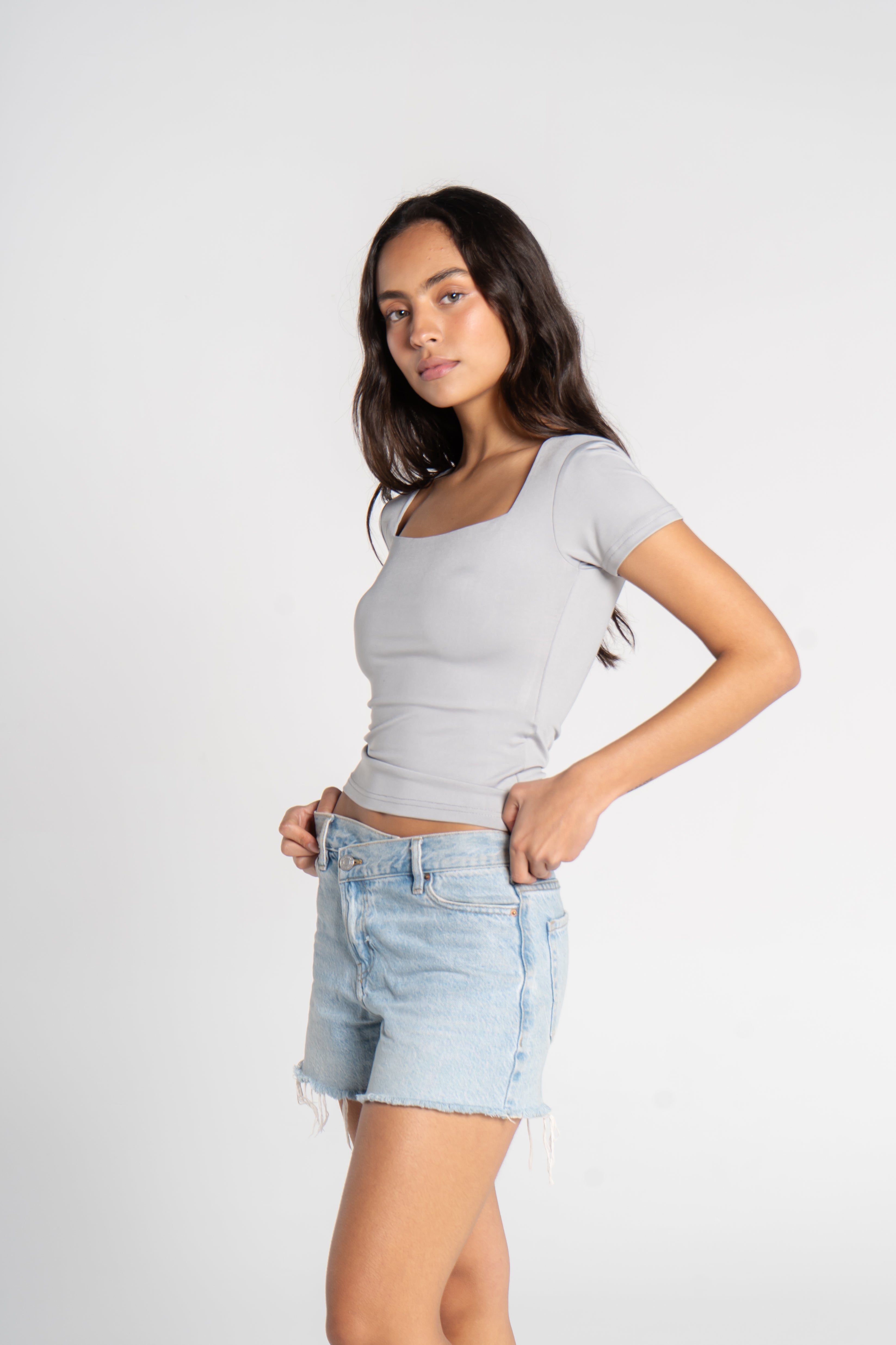 SQUARE NECK SHORT SLEEVE (COLORS)