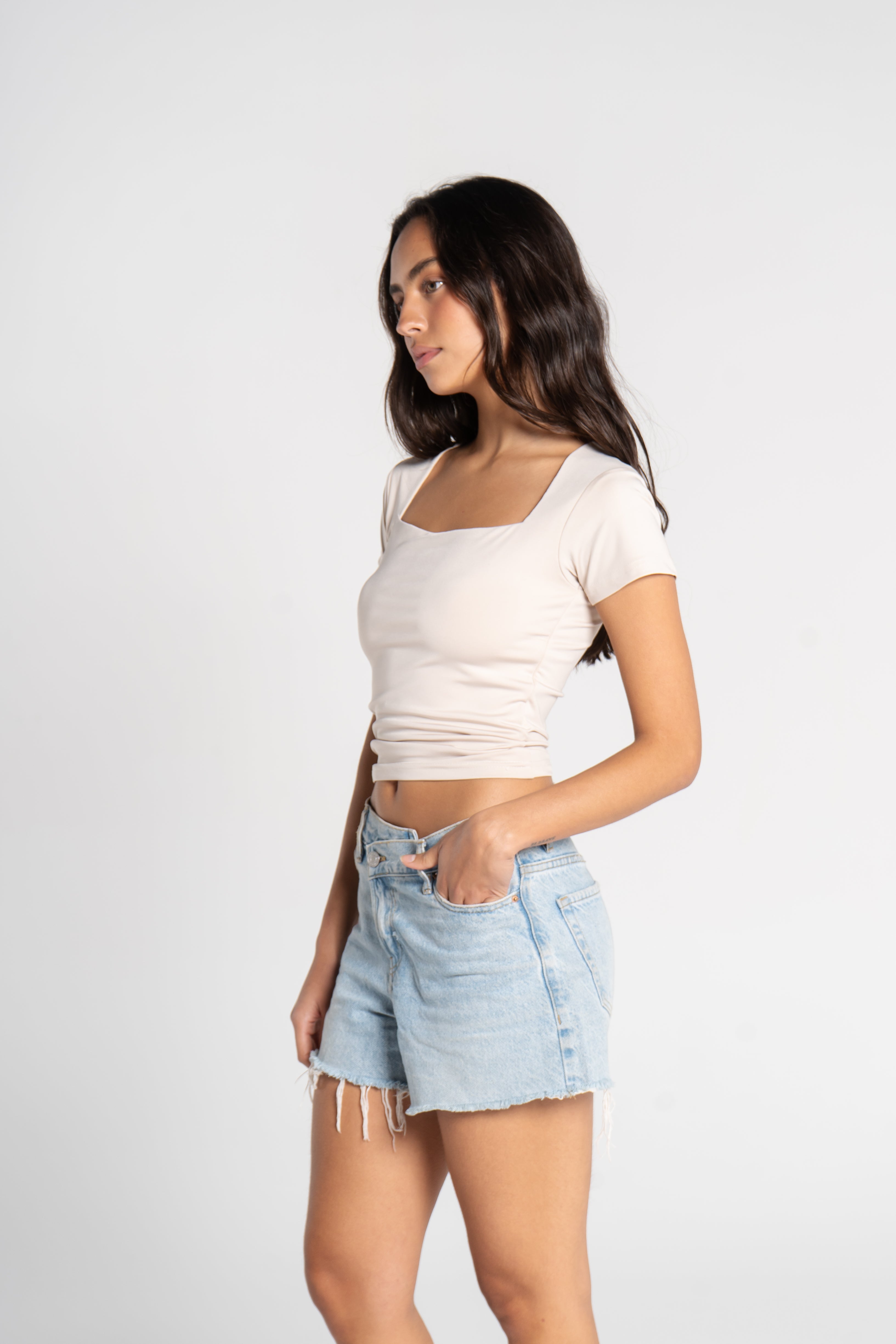 SQUARE NECK SHORT SLEEVE (COLORS)