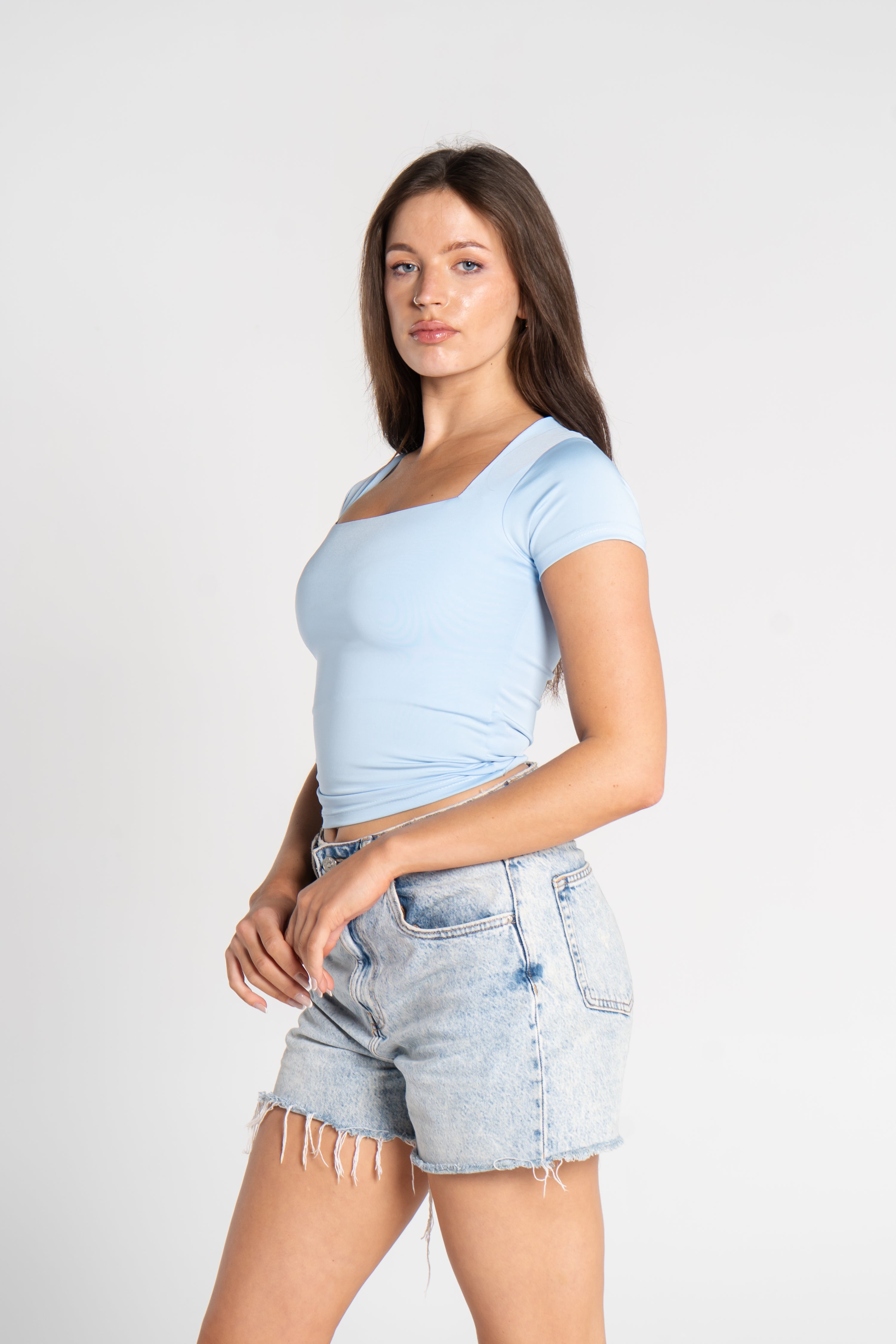 SQUARE NECK SHORT SLEEVE (COLORS)