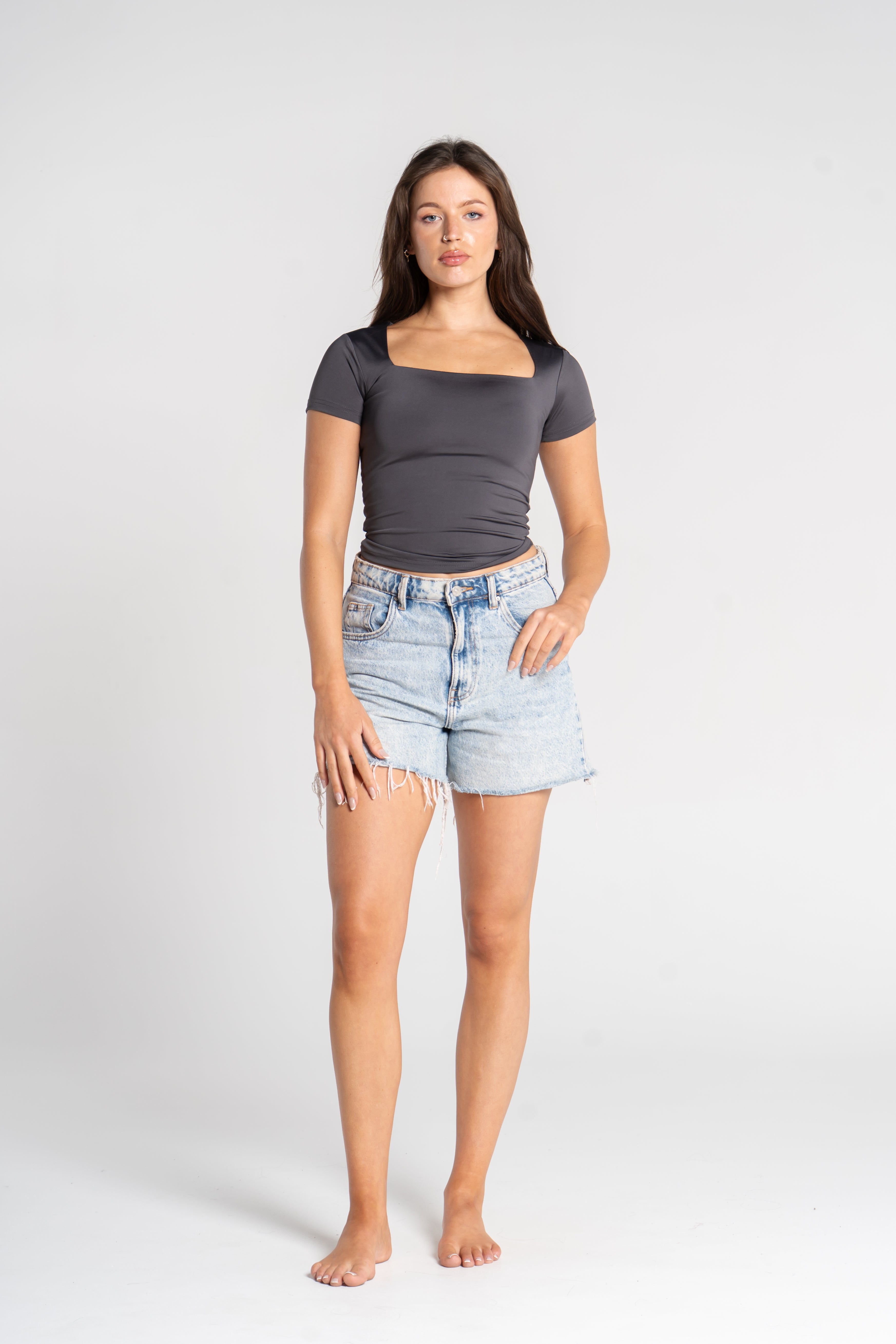SQUARE NECK SHORT SLEEVE (COLORS)