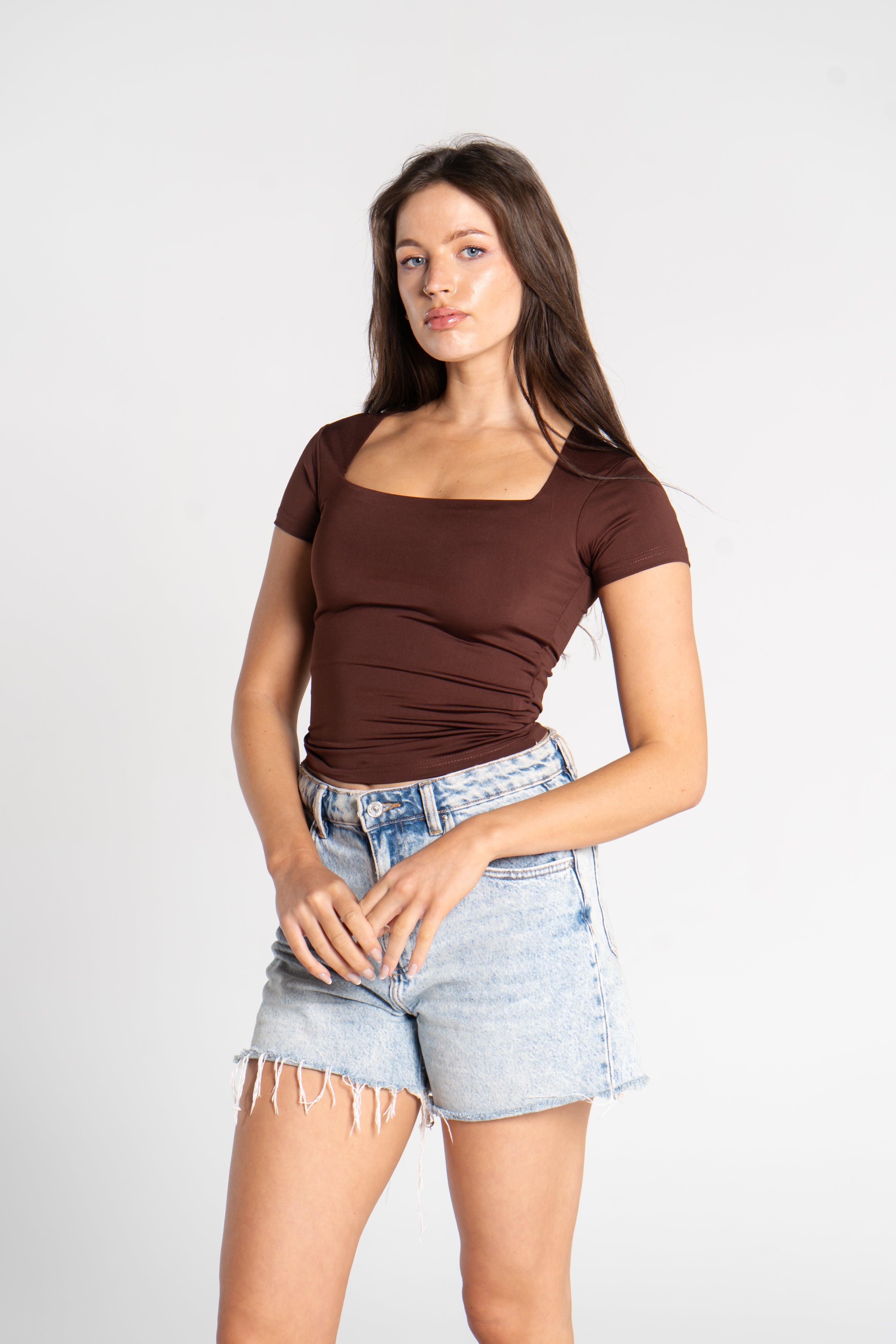 SQUARE NECK SHORT SLEEVE (COLORS)