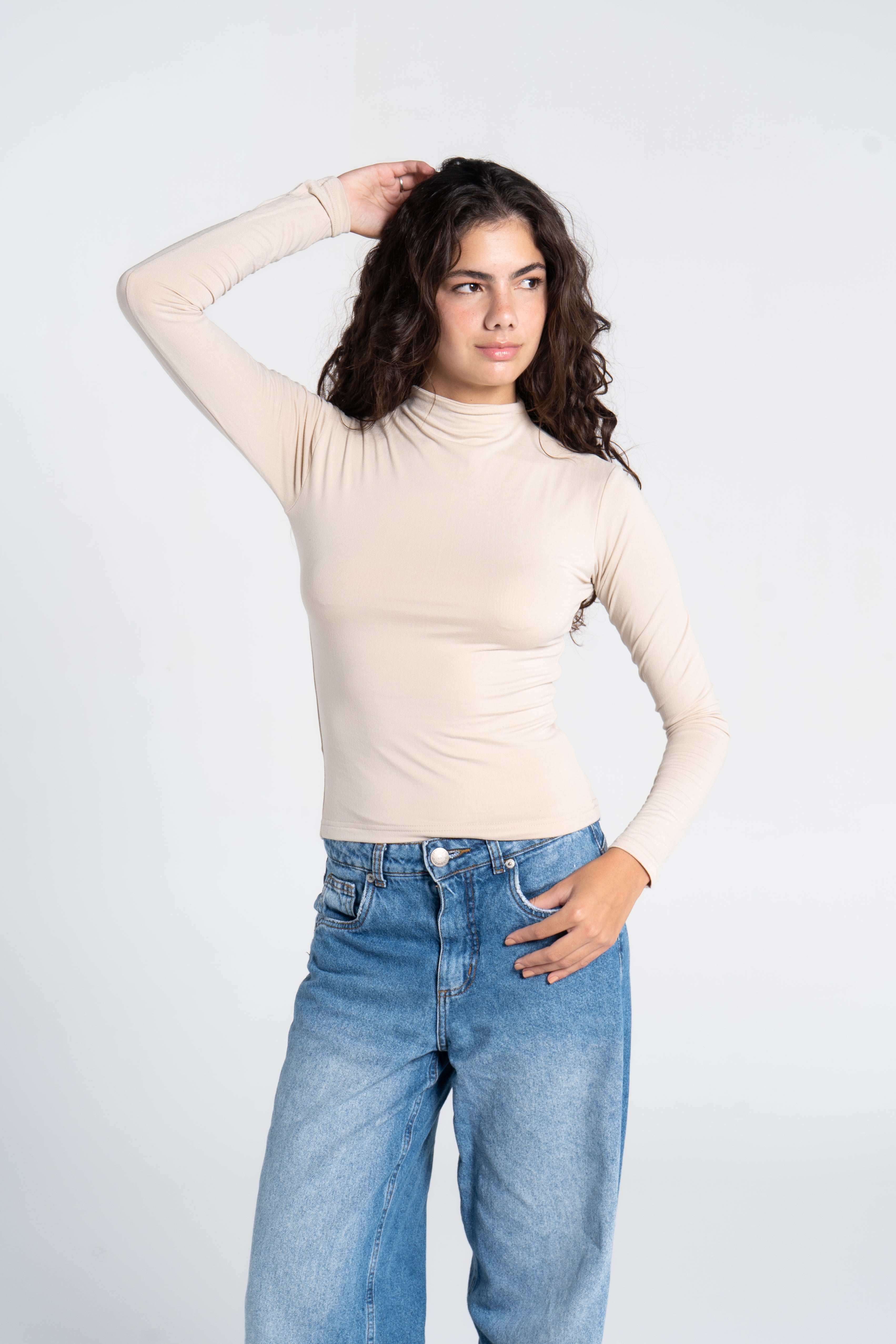 COTTON HIGH NECK LONG SLEEVE