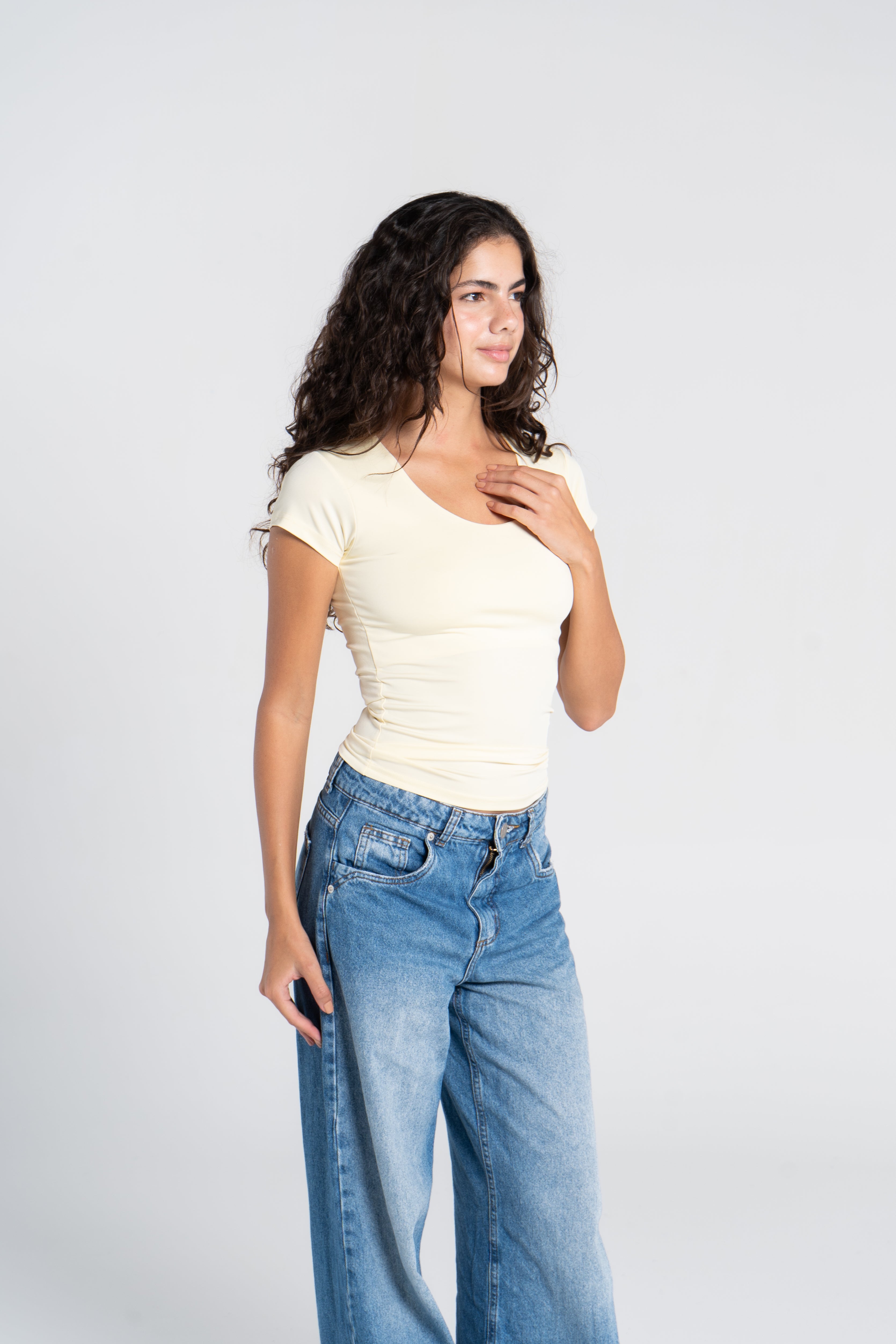 WIDE NECK SHORT SLEEVE ( COLORS )