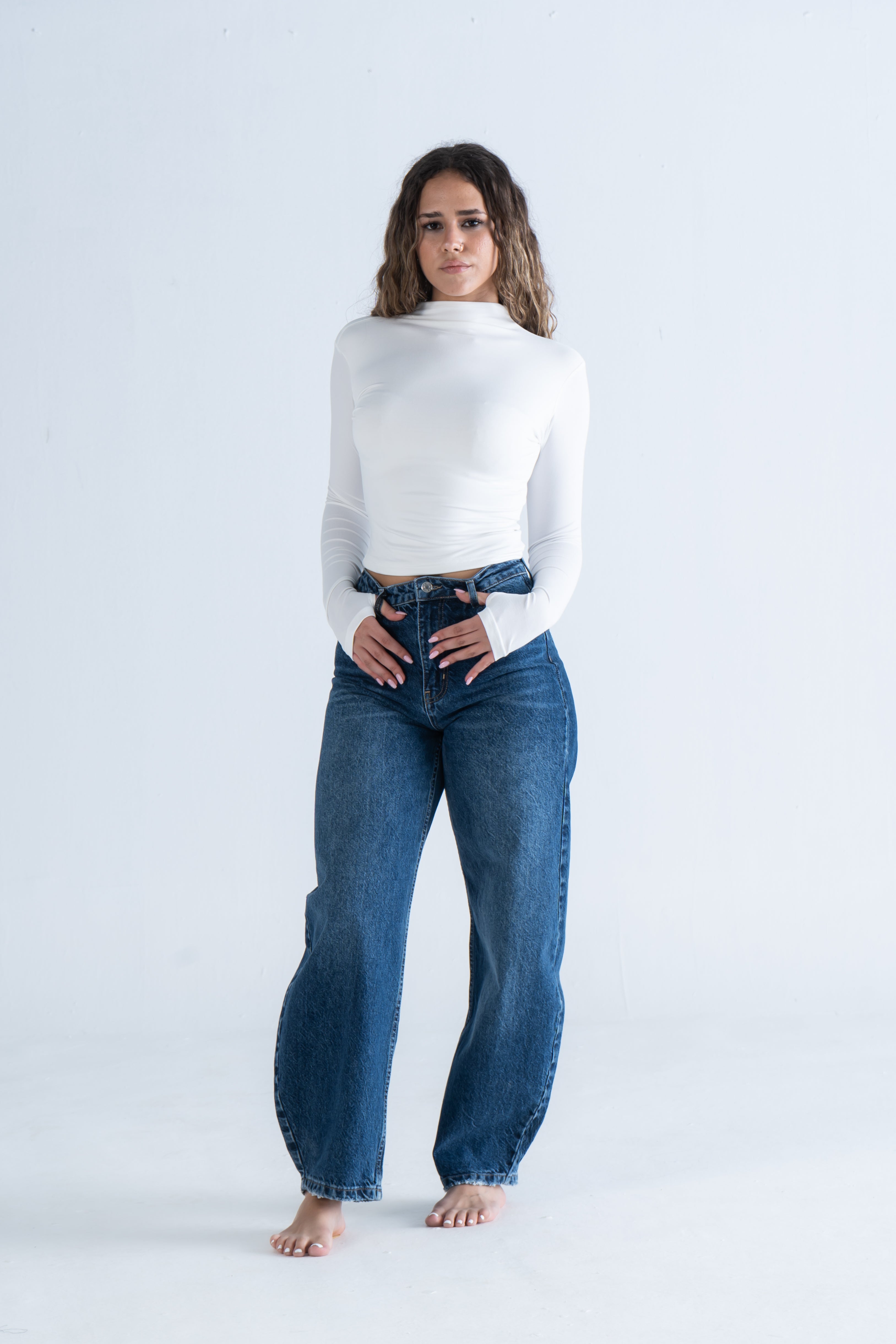 COTTON HIGH NECK LONG SLEEVE