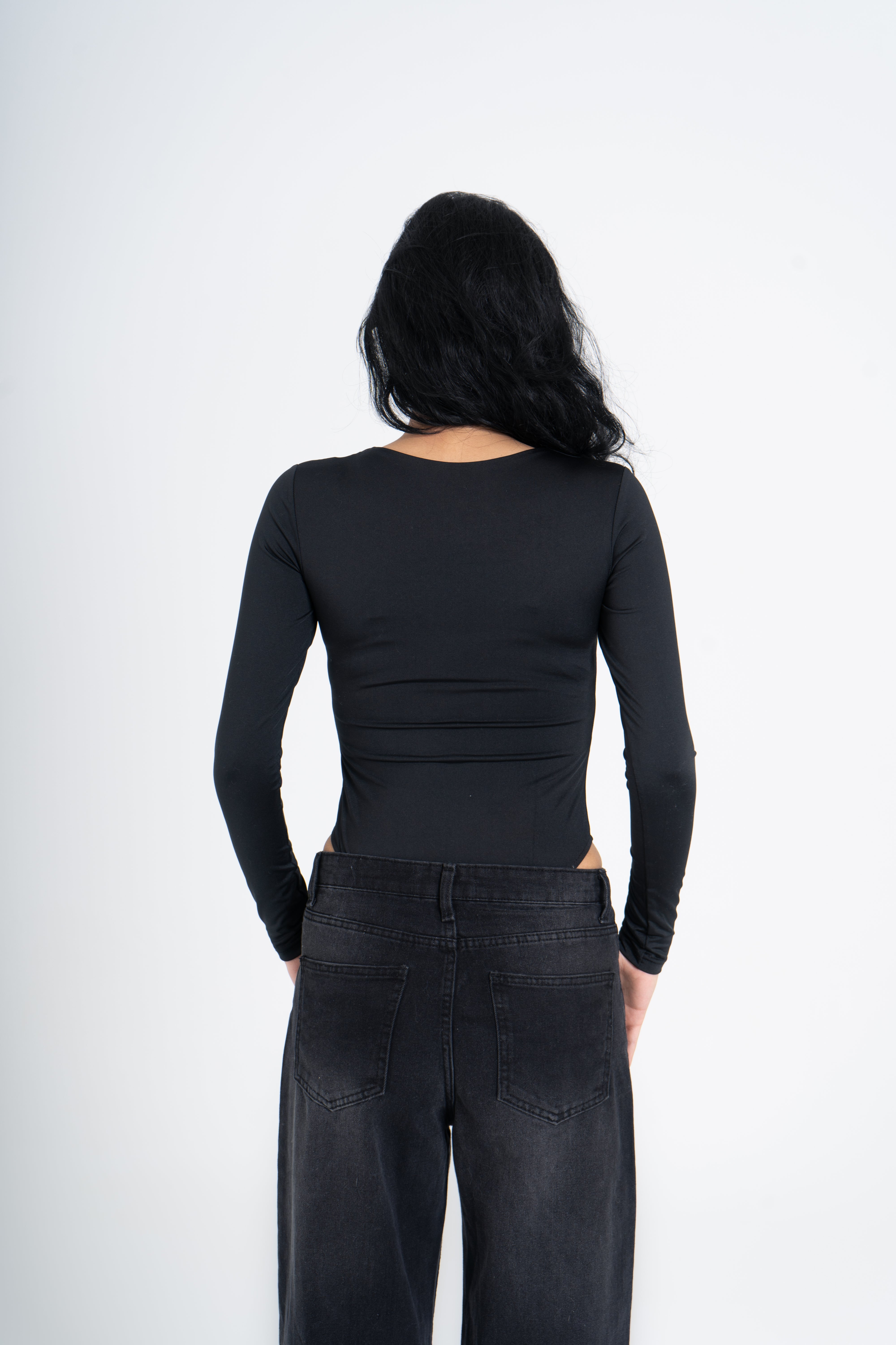 WIDE NECK LONG SLEEVE BODYSUIT