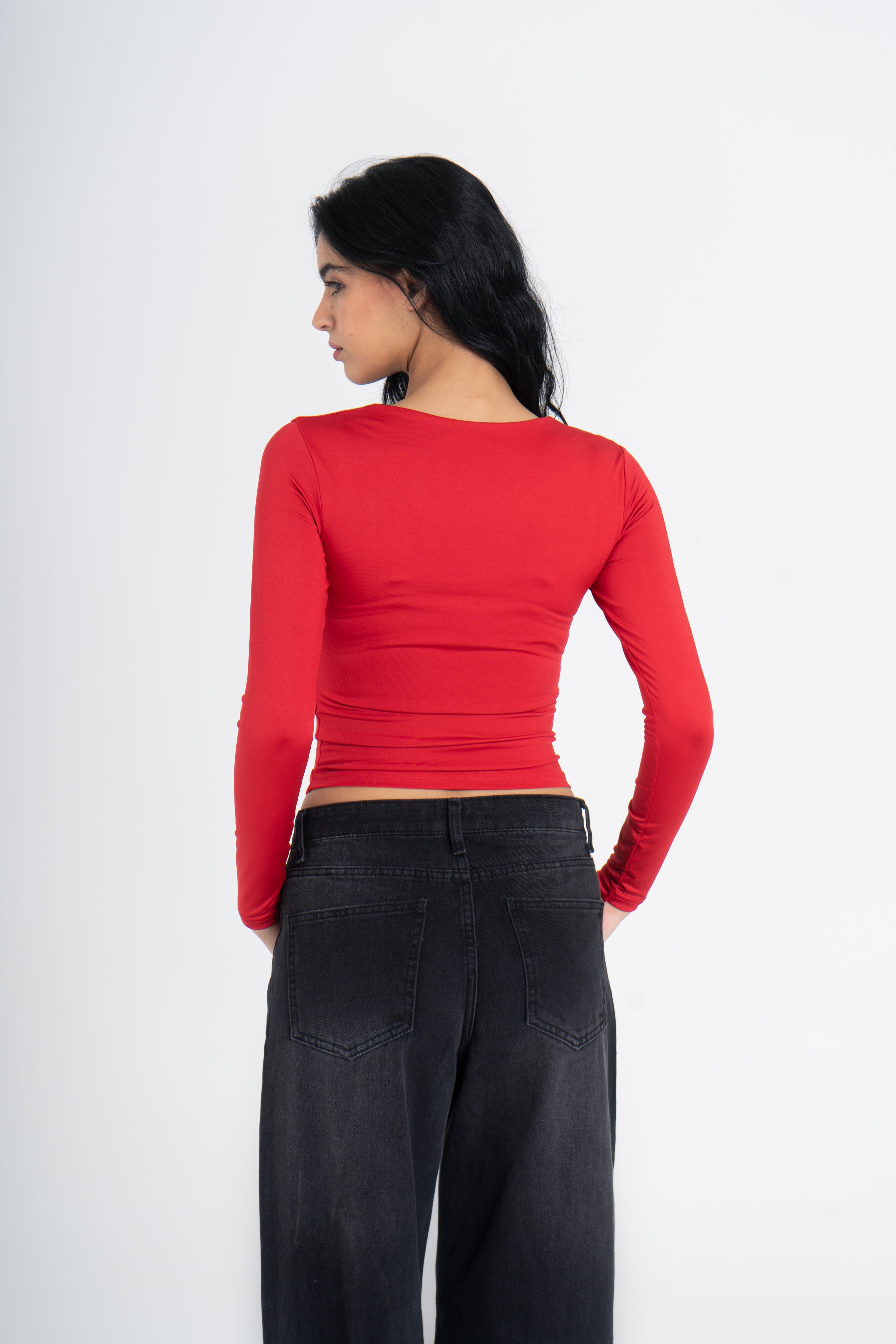 SQUARE NECK LONG SLEEVE