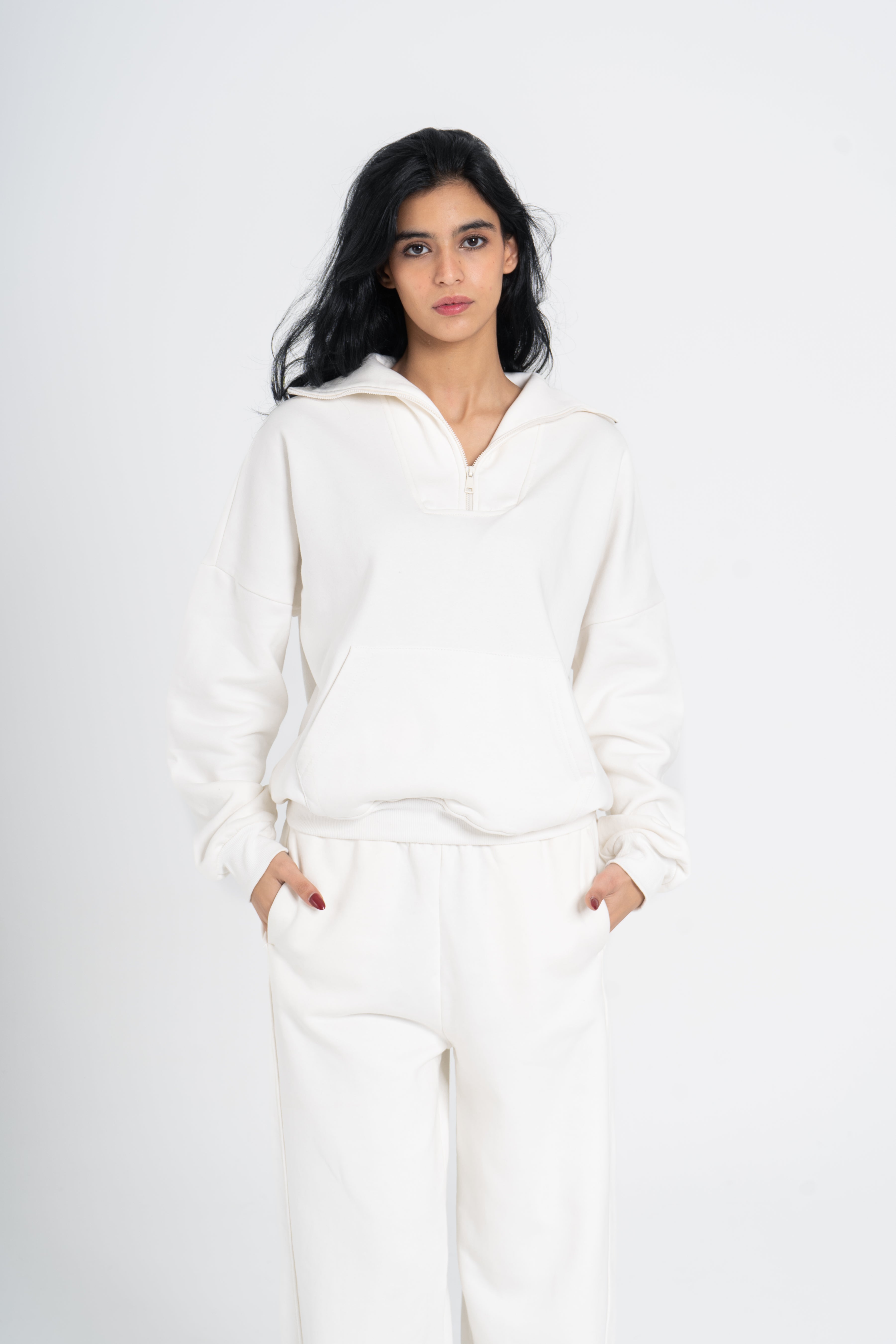 (EXTRA) HIGH NECK ZIPPER SWEAT SHIRT