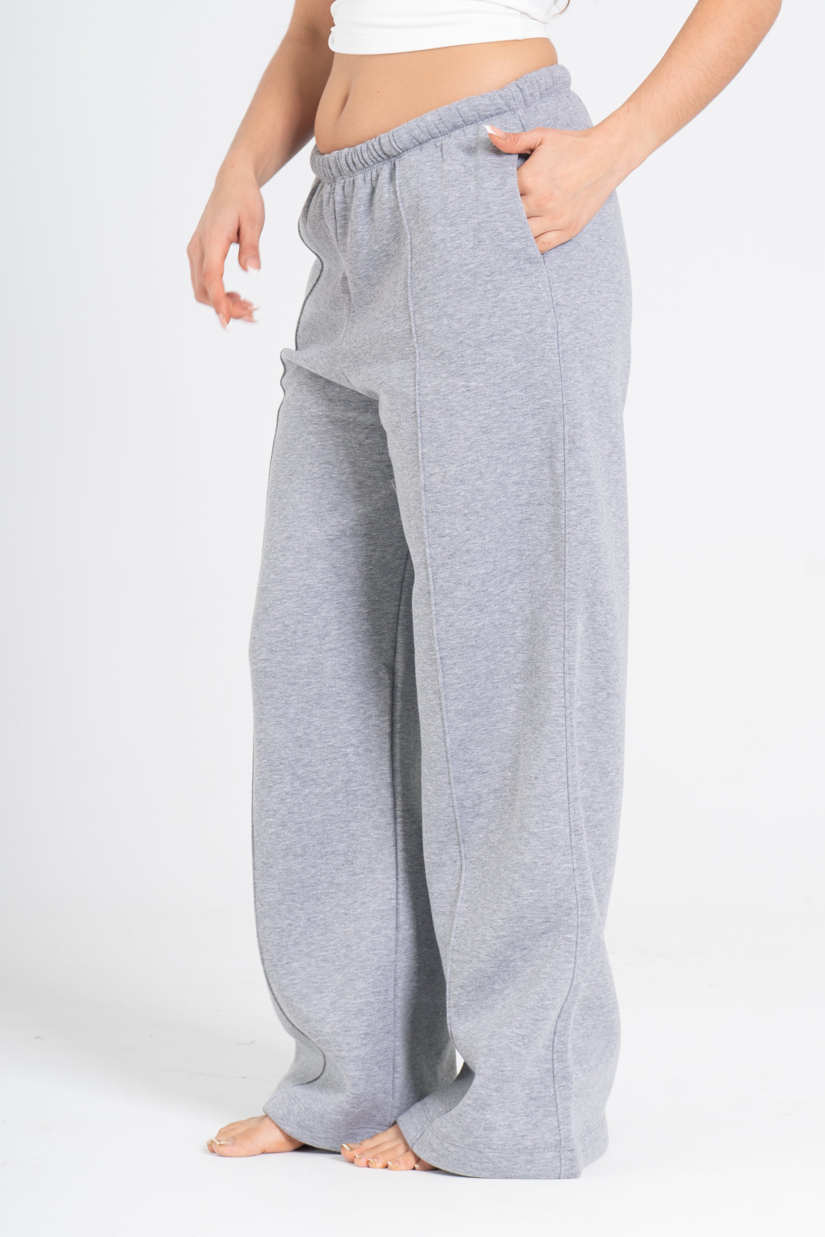 STRAIGHT LEG PANTS WITH LINES