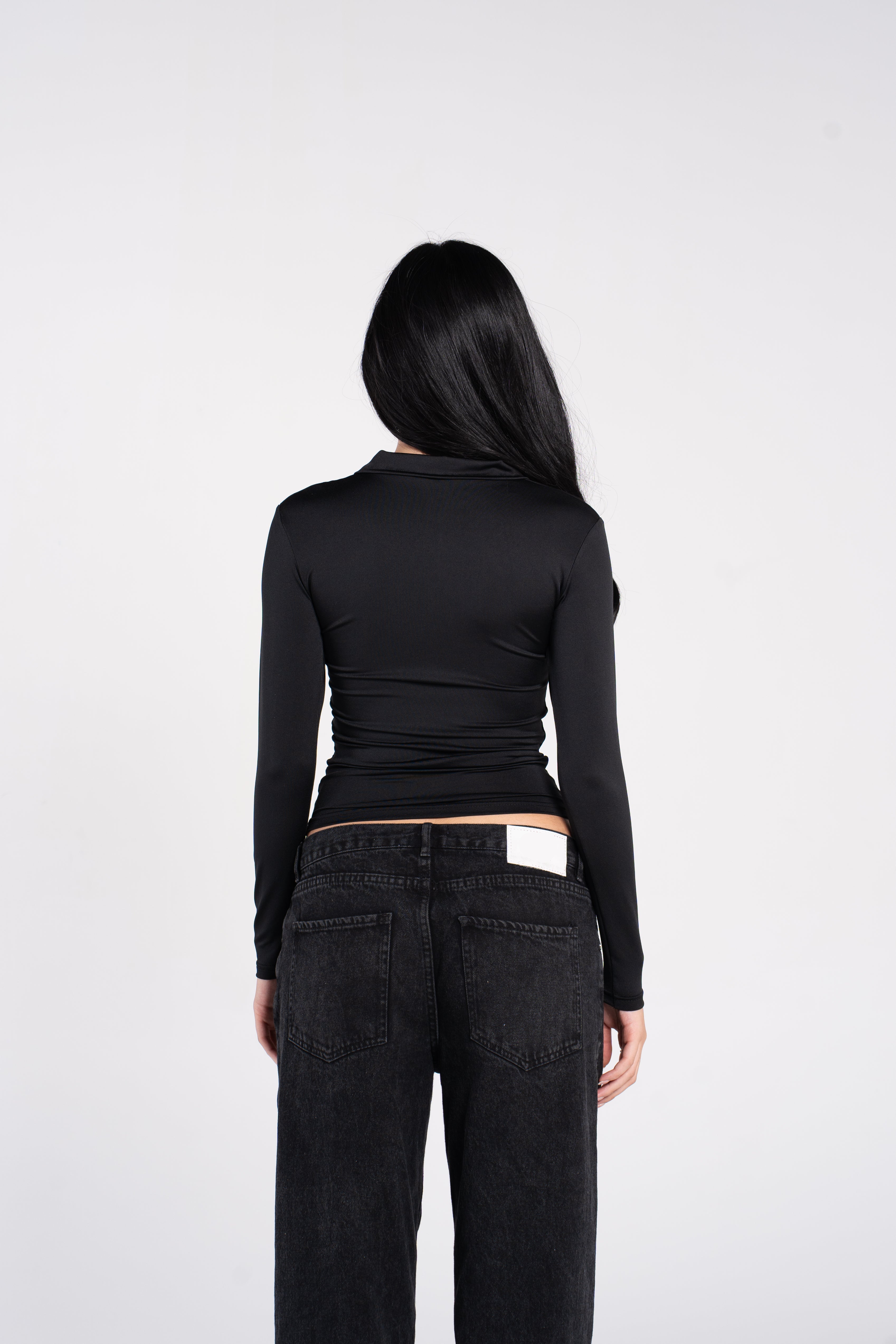 V POLO FULL ZIPPER LONG SLEEVE