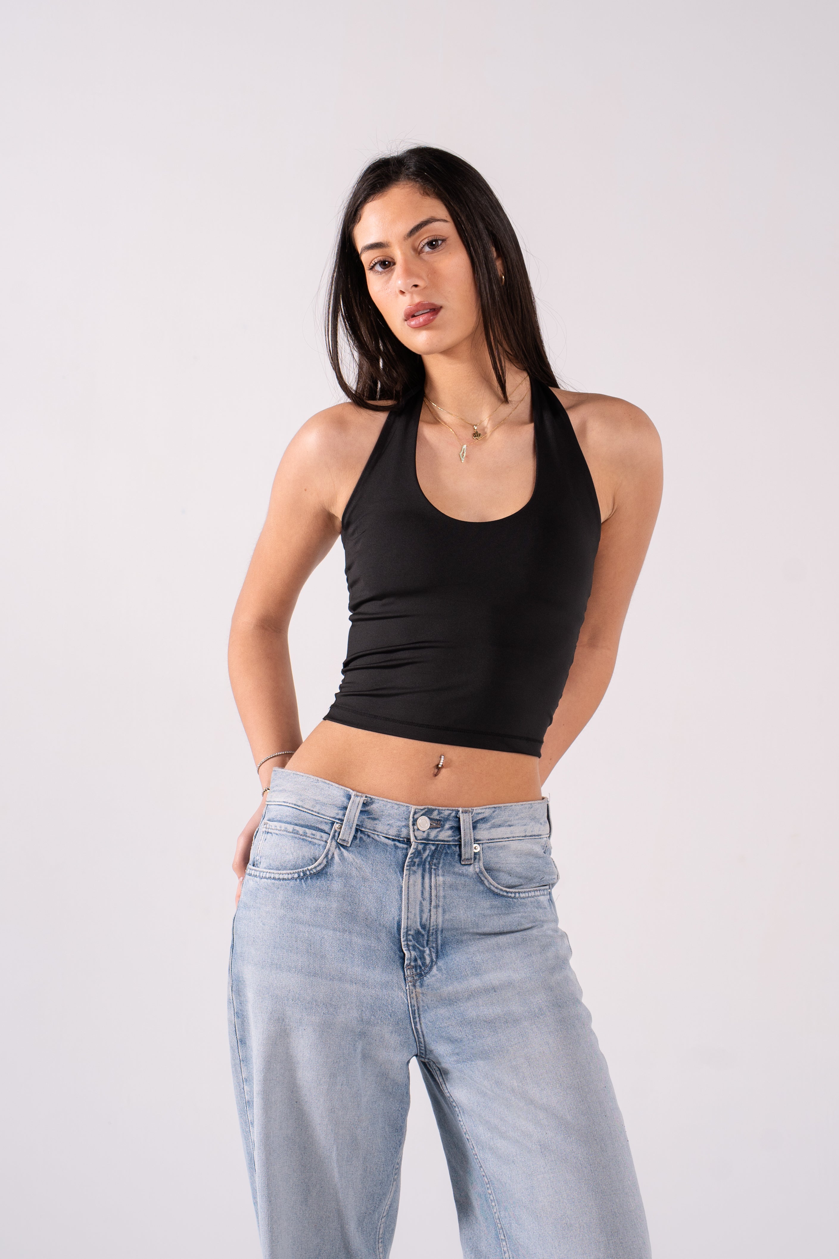 REFINED HALTER TOP
