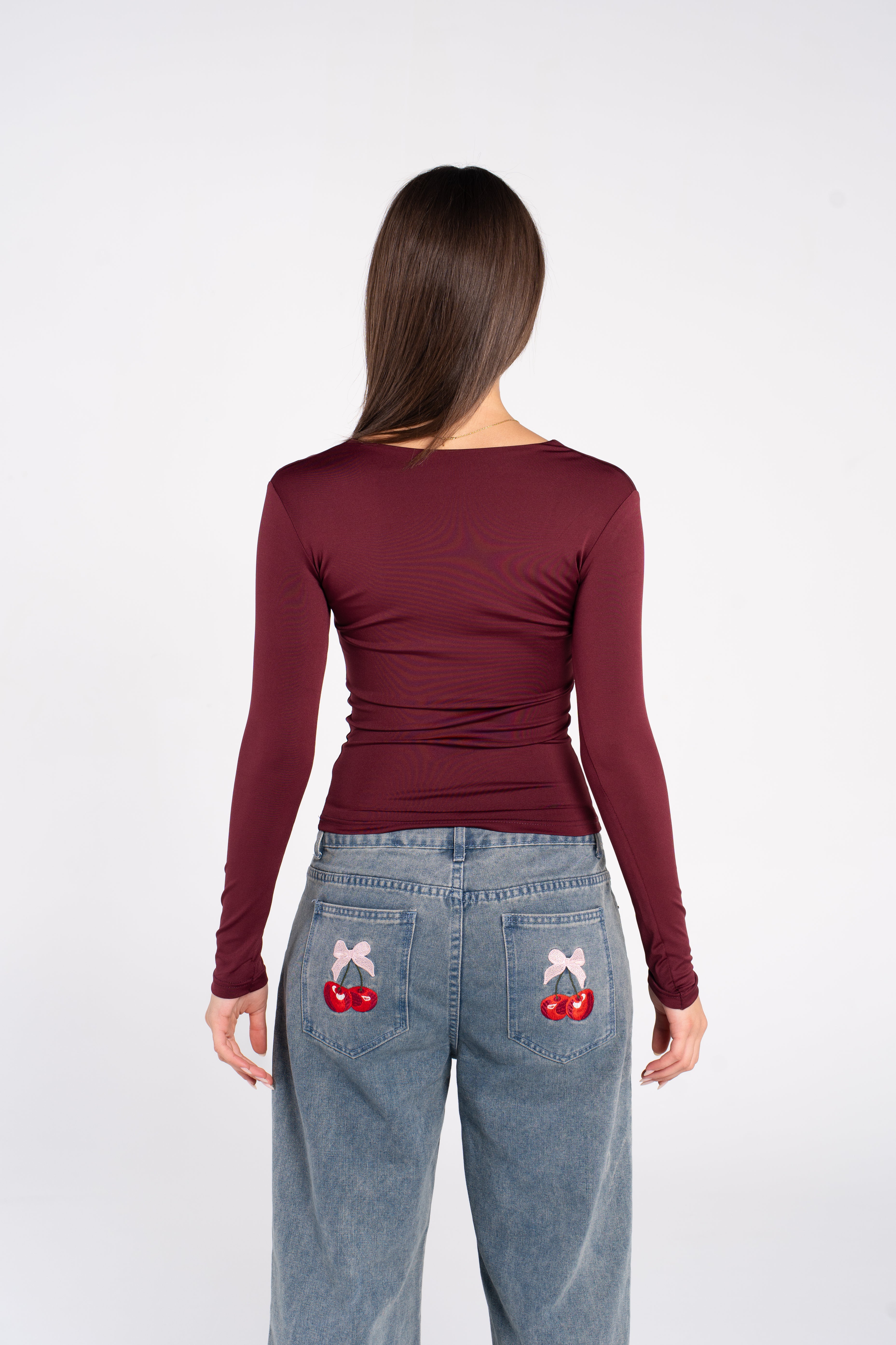 V NECK LONG SLEEVE