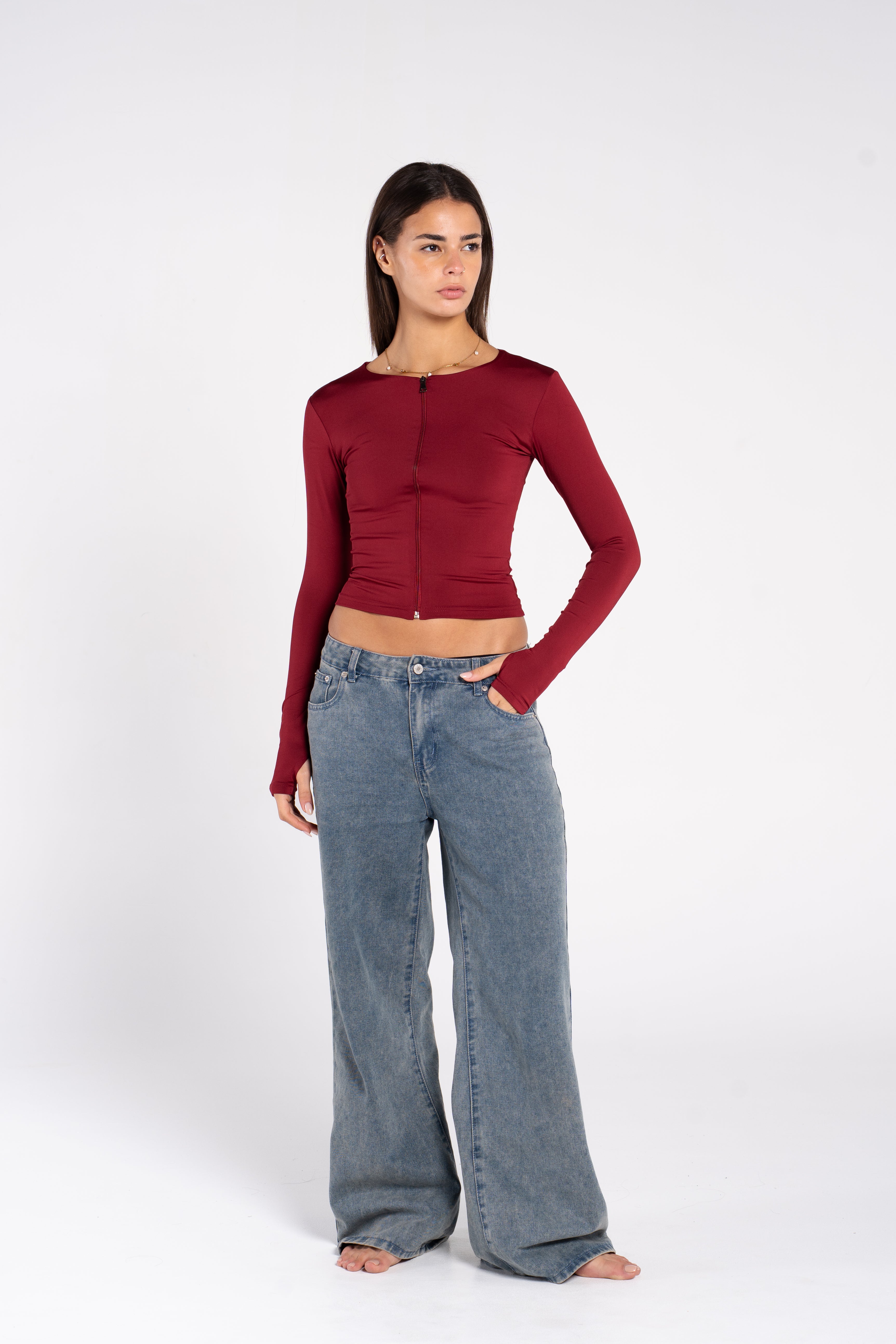 FULL ZIPPER TOP