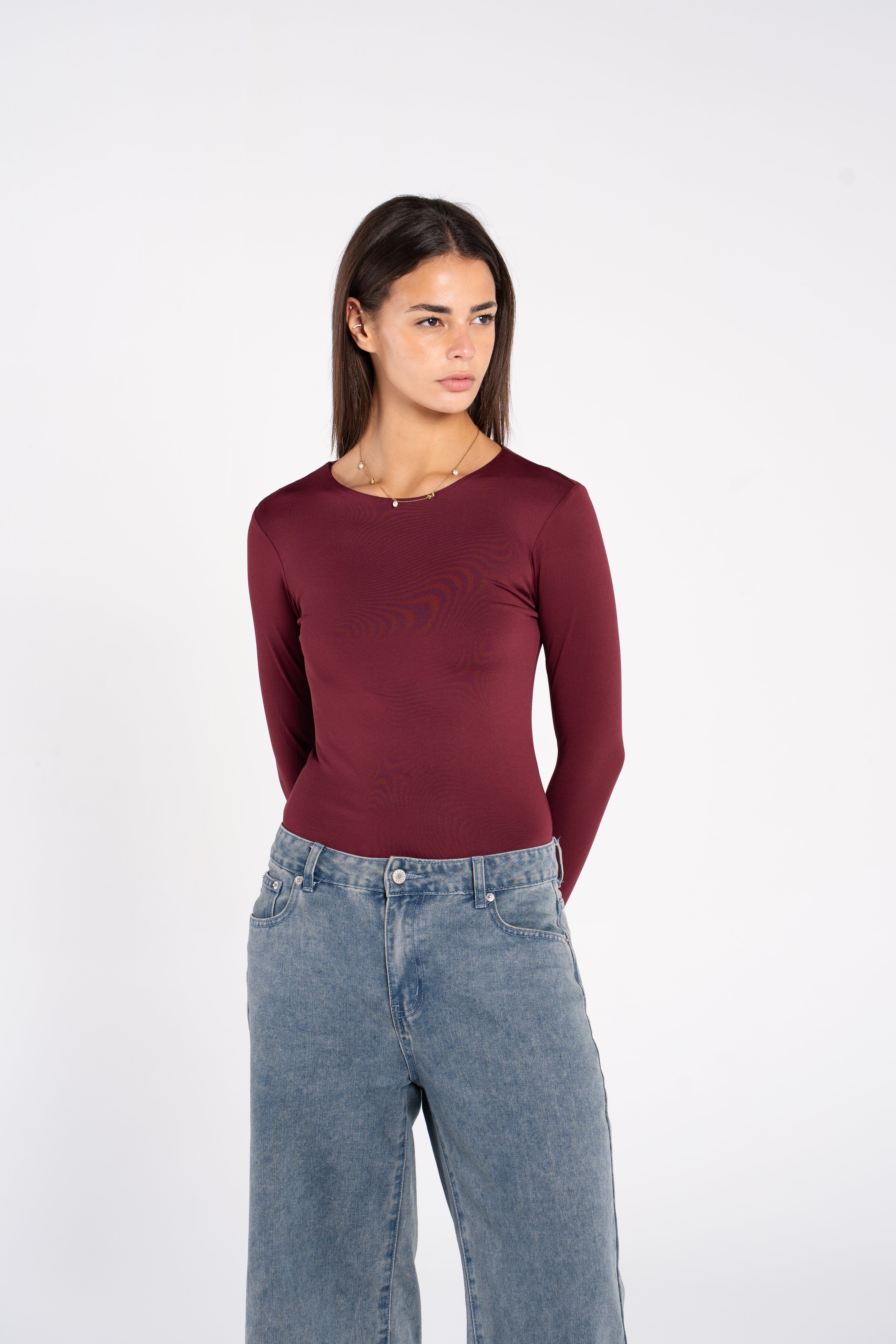 ROUND NECK LONG SLEEVE BODYSUIT