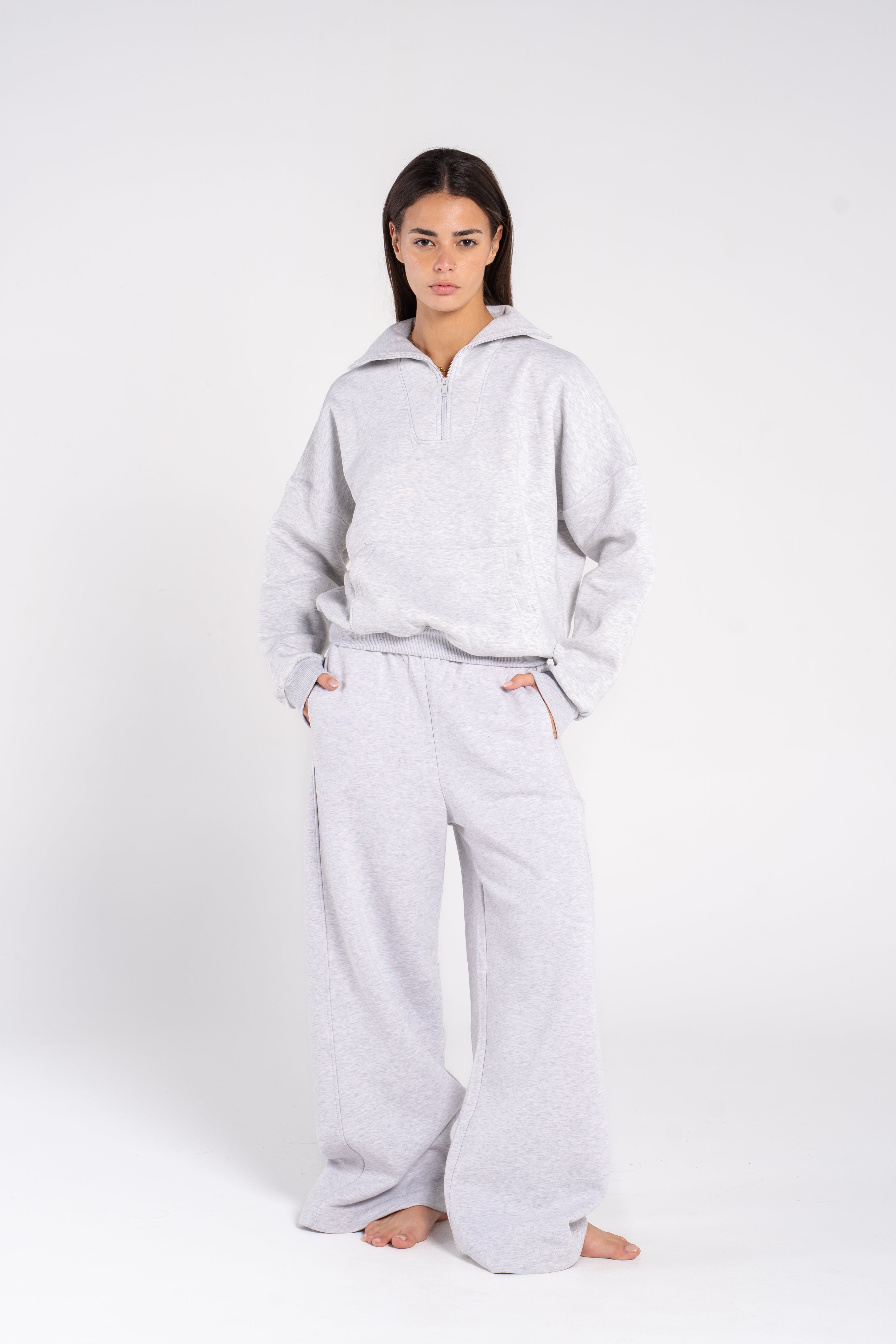 (EXTRA) HIGH NECK ZIPPER SWEAT SHIRT