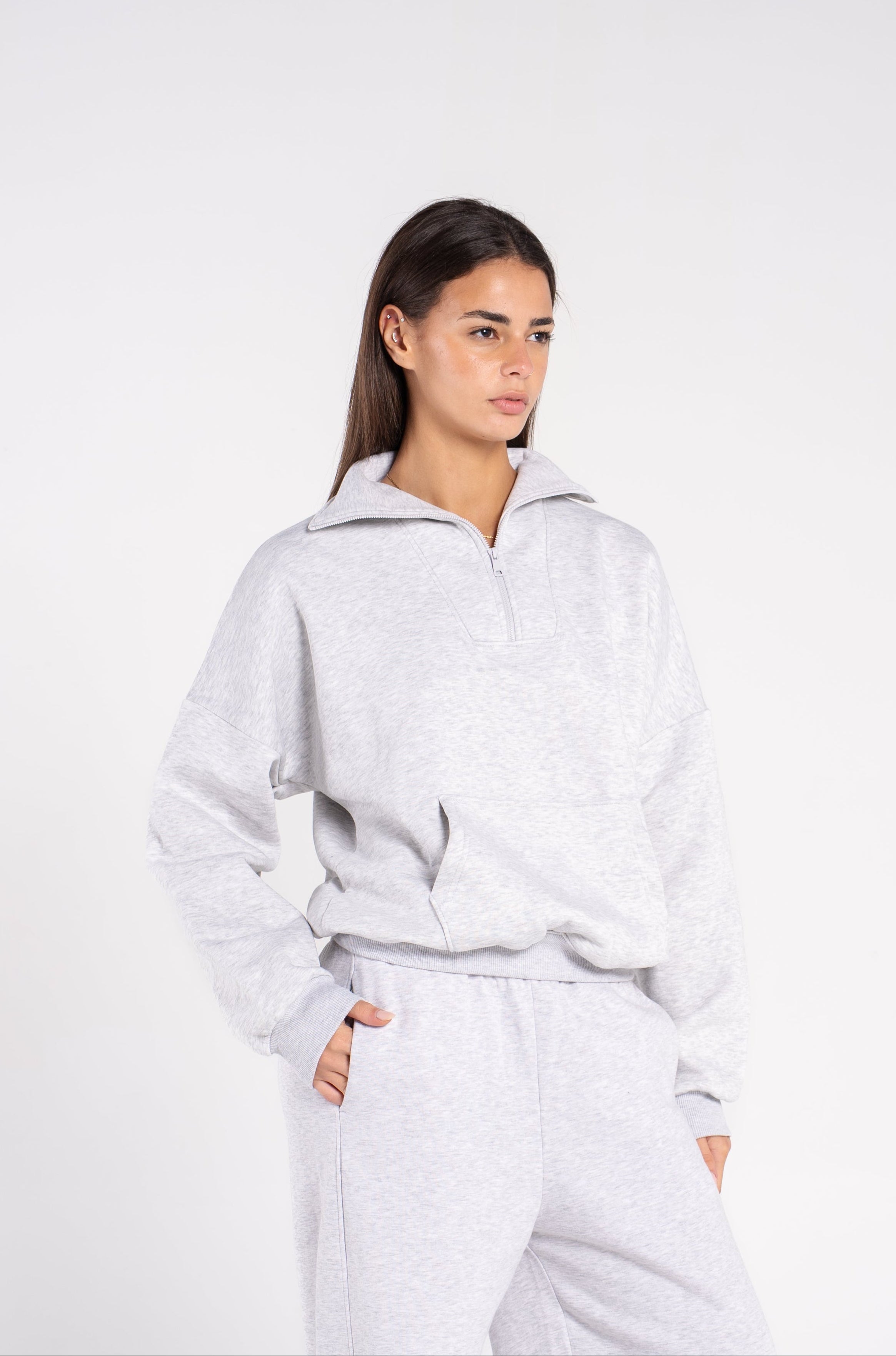 (EXTRA) HIGH NECK ZIPPER SWEAT SHIRT