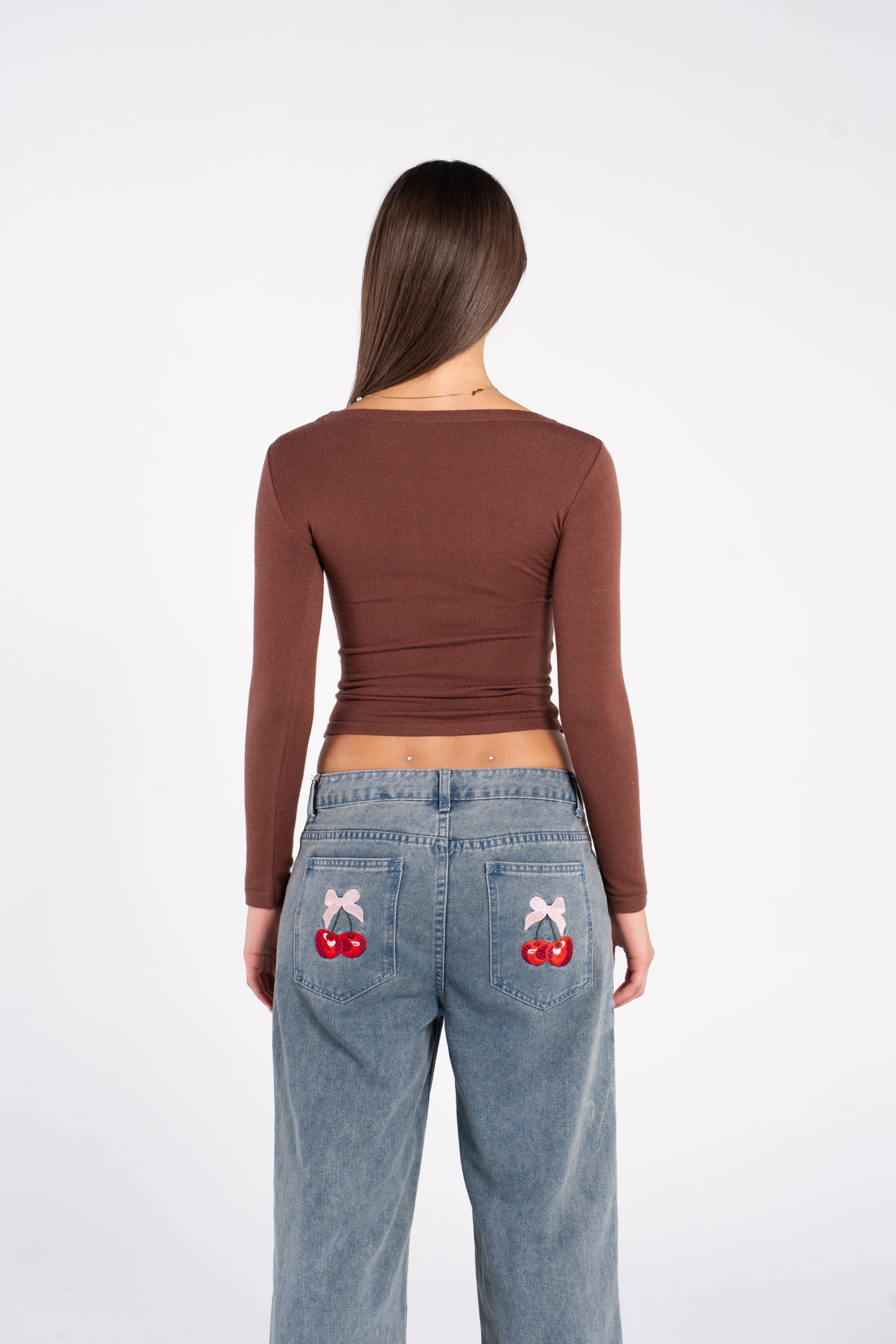 KNIT WIDE NECK LONG SLEEVE