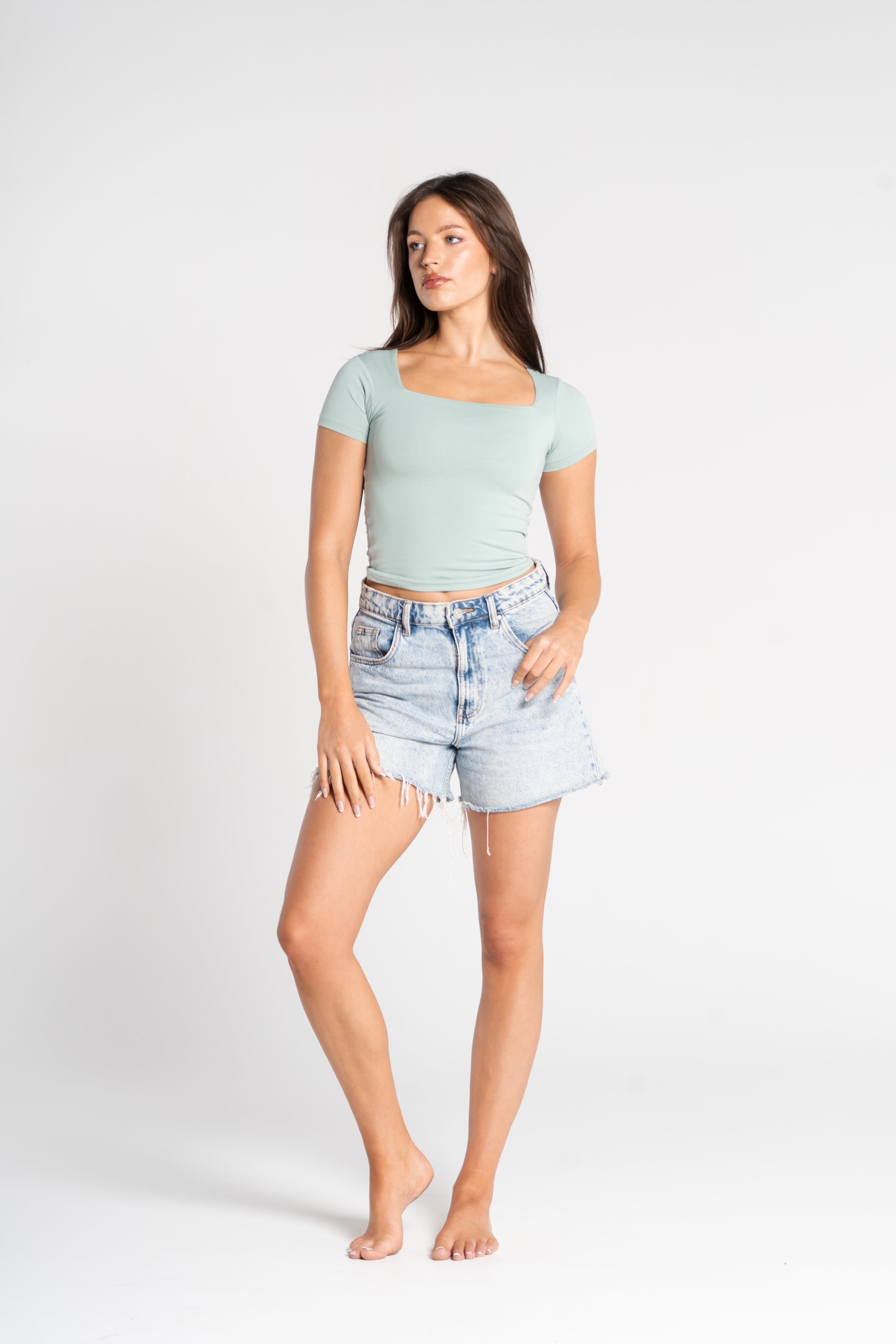 SQUARE NECK SHORT SLEEVE (COLORS)