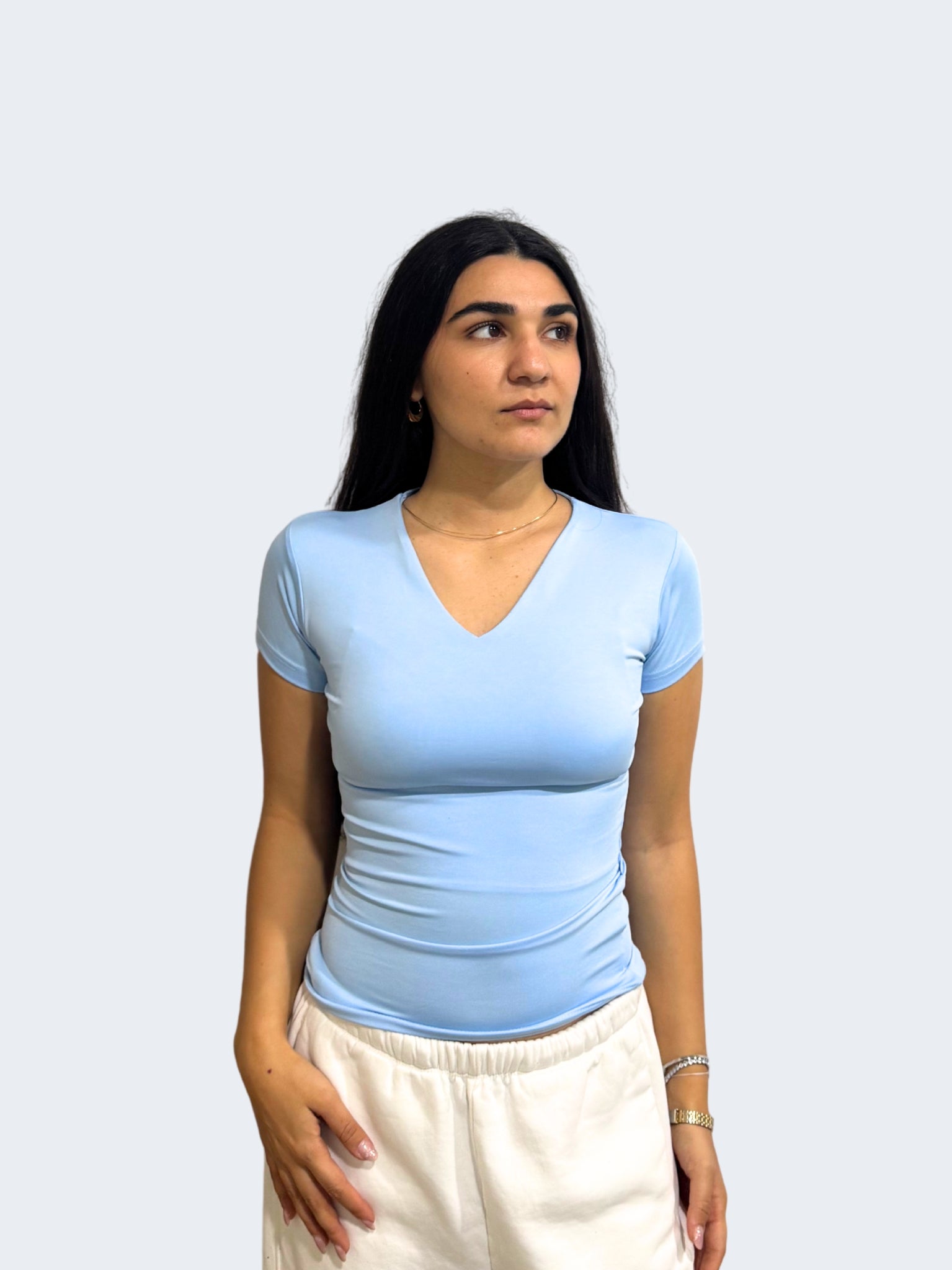 V NECK SHORT SLEEVE