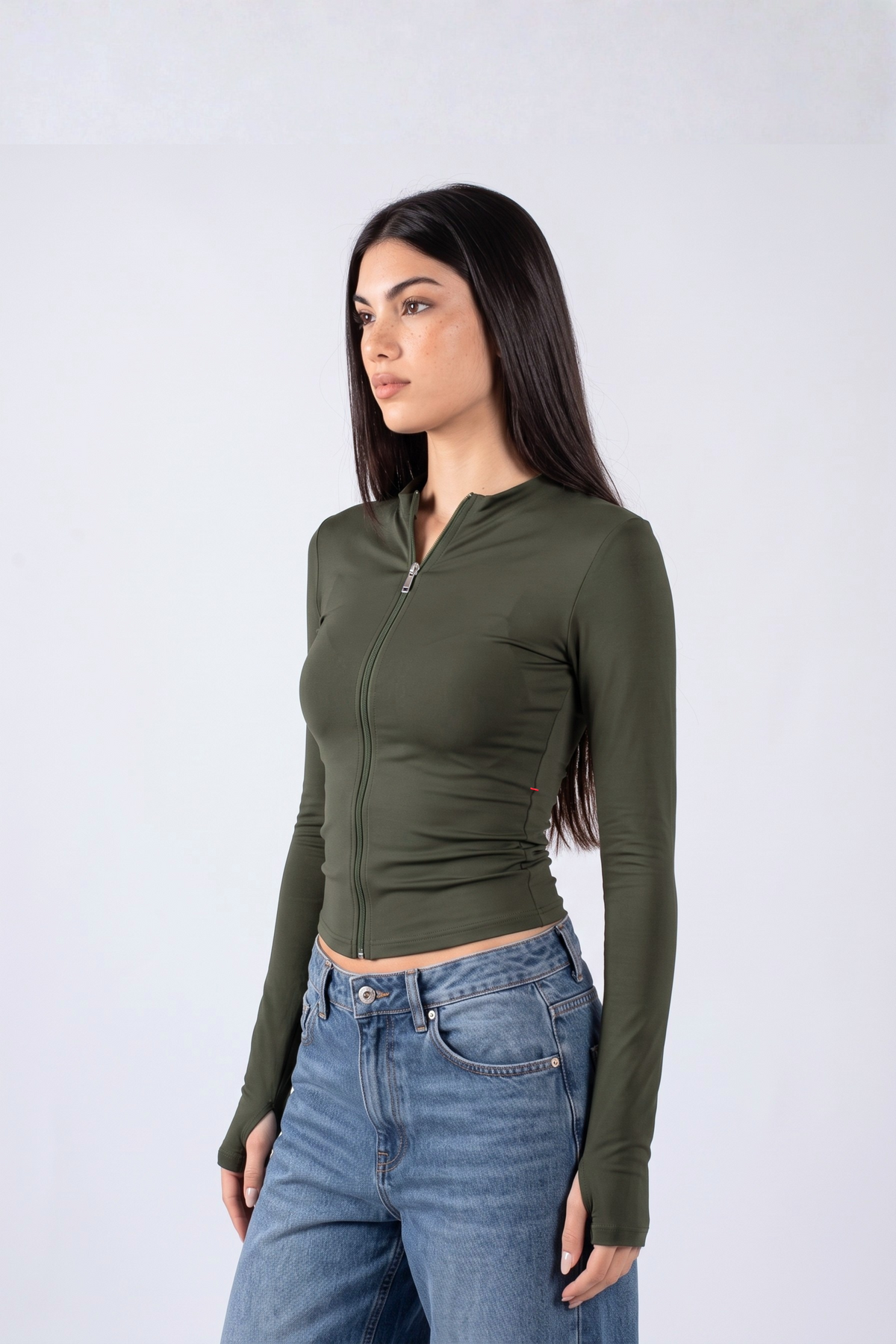 REFINED LONG-SLEEVE FULL ZIPPER