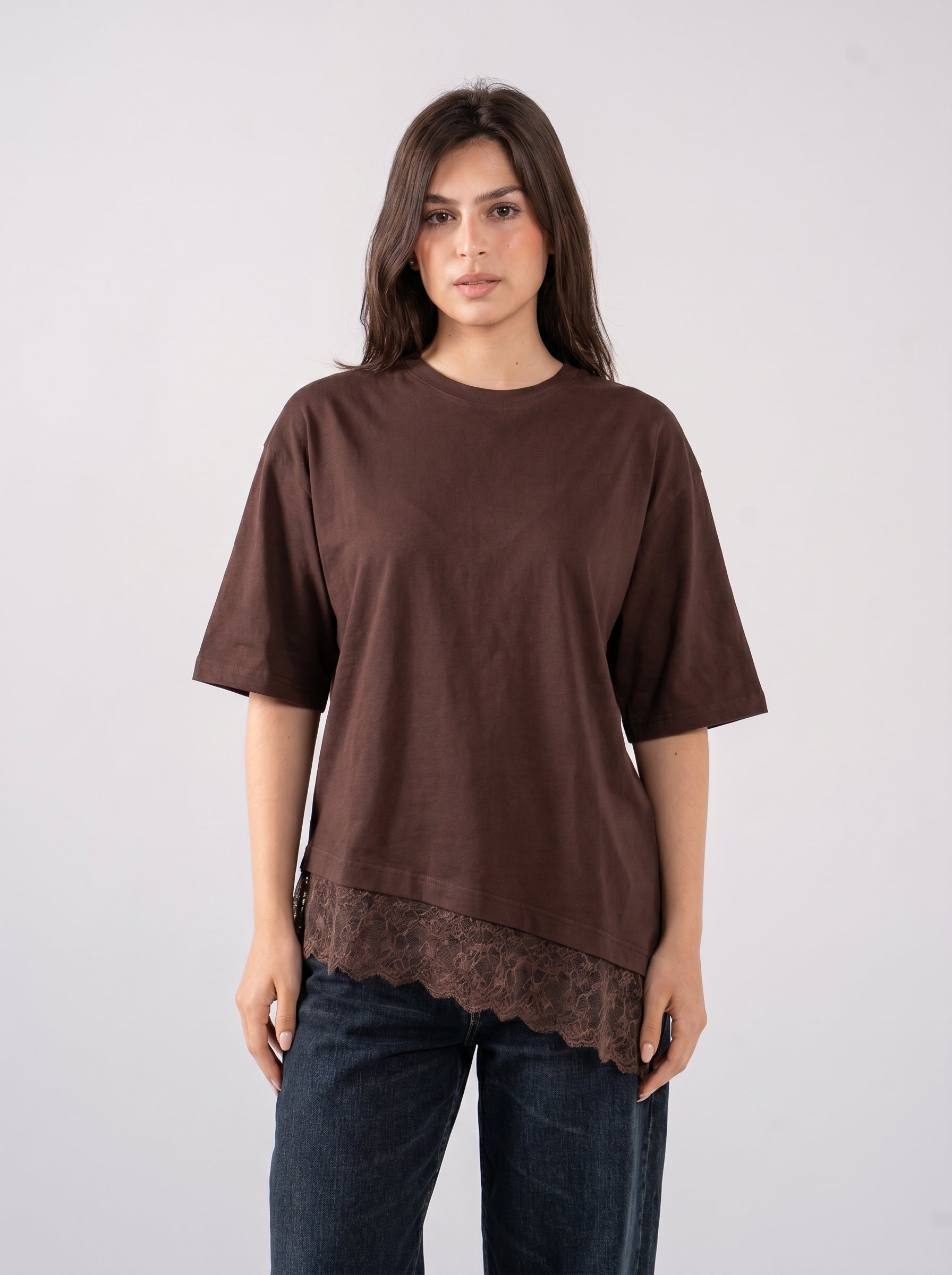 REFINED LACE OVERSIZED T-SHIRT