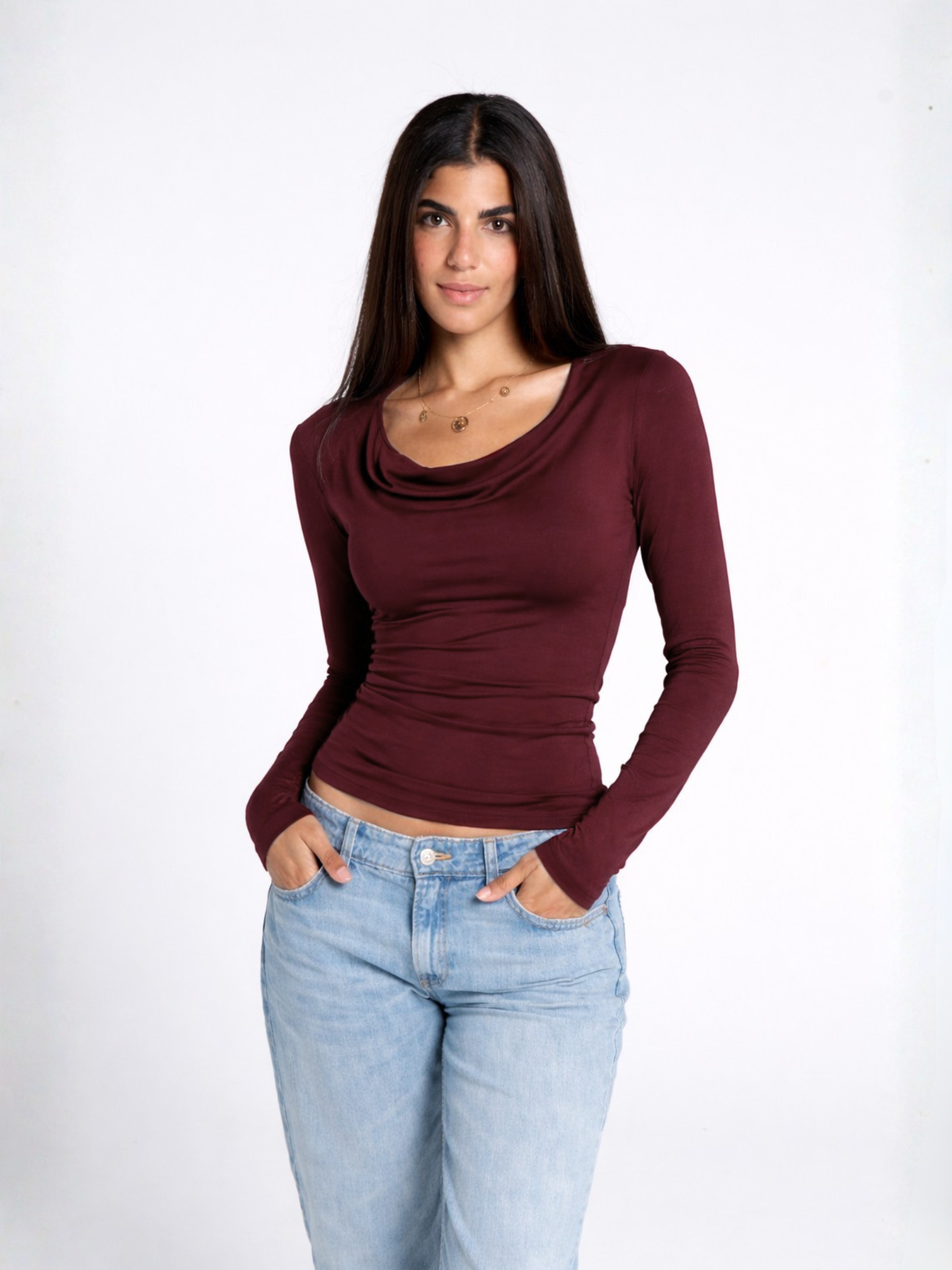 COWL NECK LONG SLEEVE