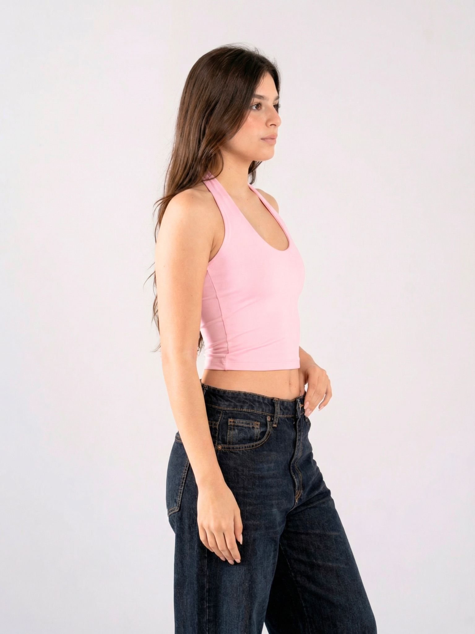 REFINED HALTER TOP