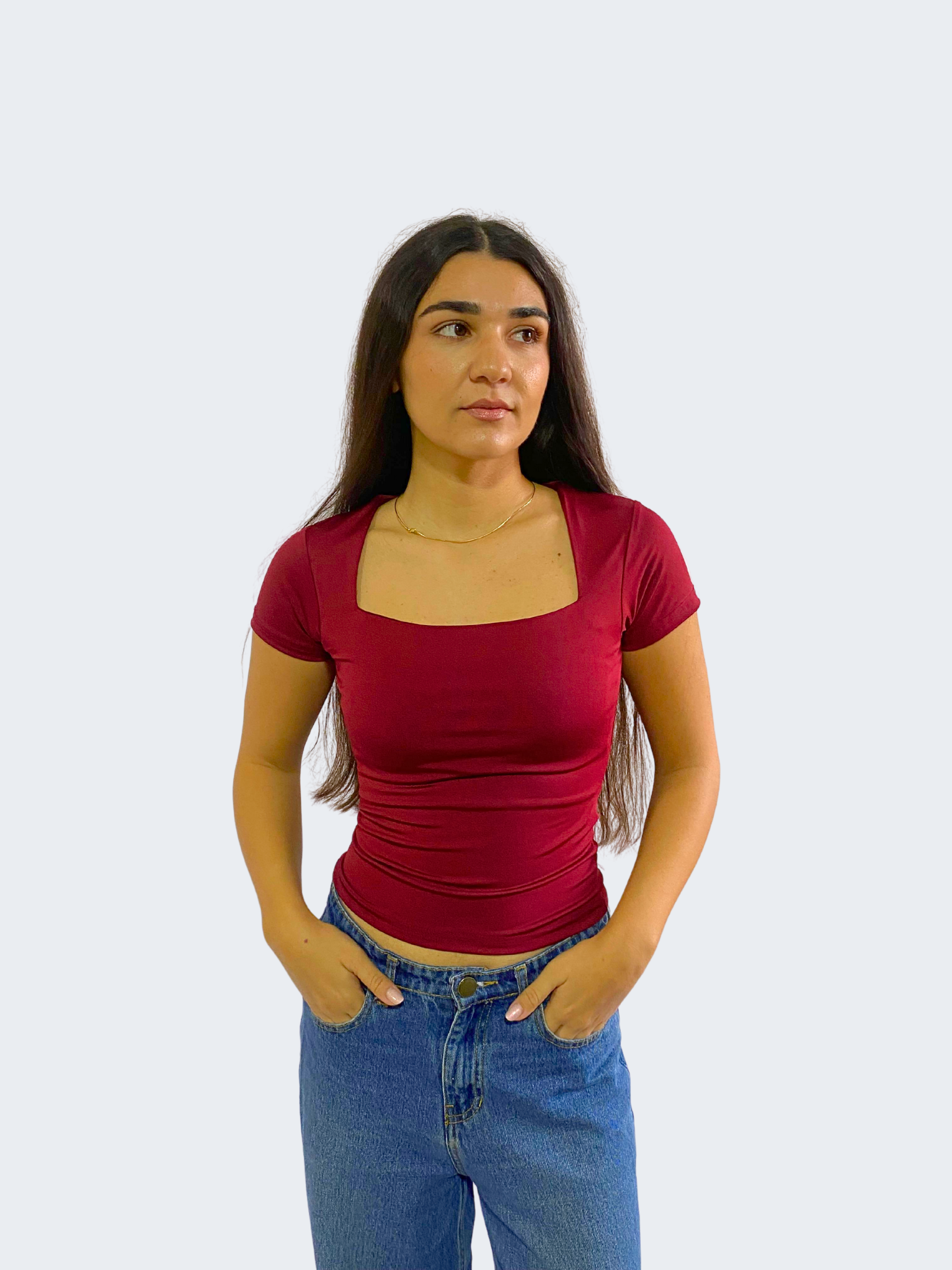 SQUARE NECK SHORT SLEEVE (COLORS)