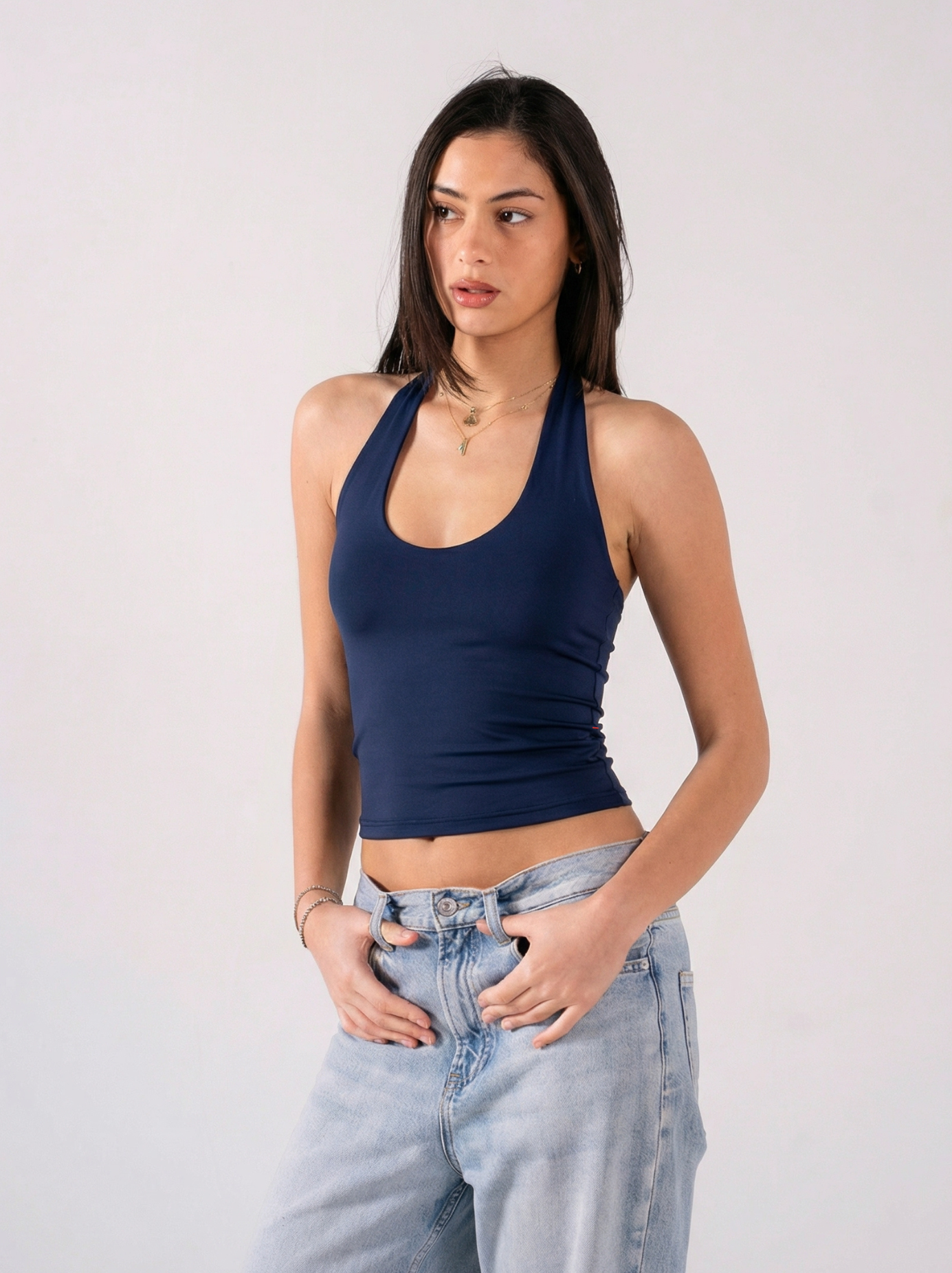 REFINED HALTER TOP