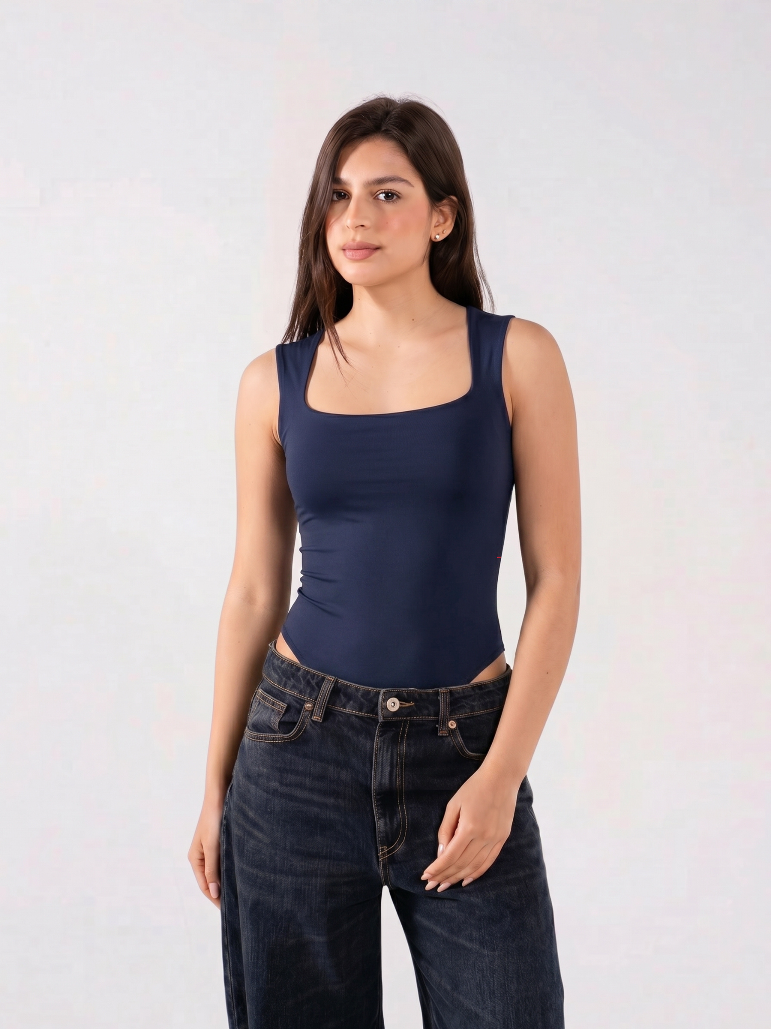 REFINED BODYSUIT SQUARE NECK