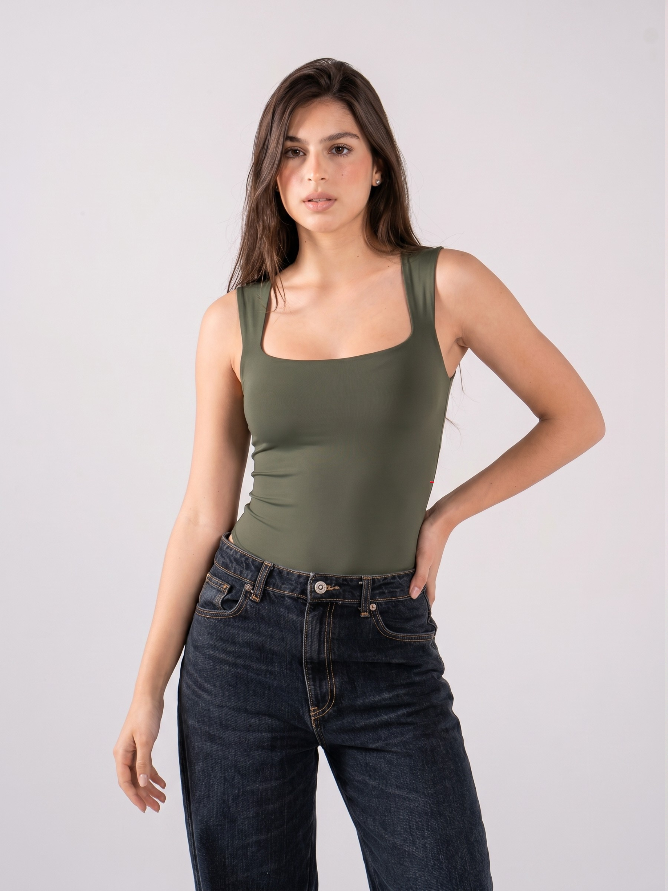 REFINED BODYSUIT SQUARE NECK