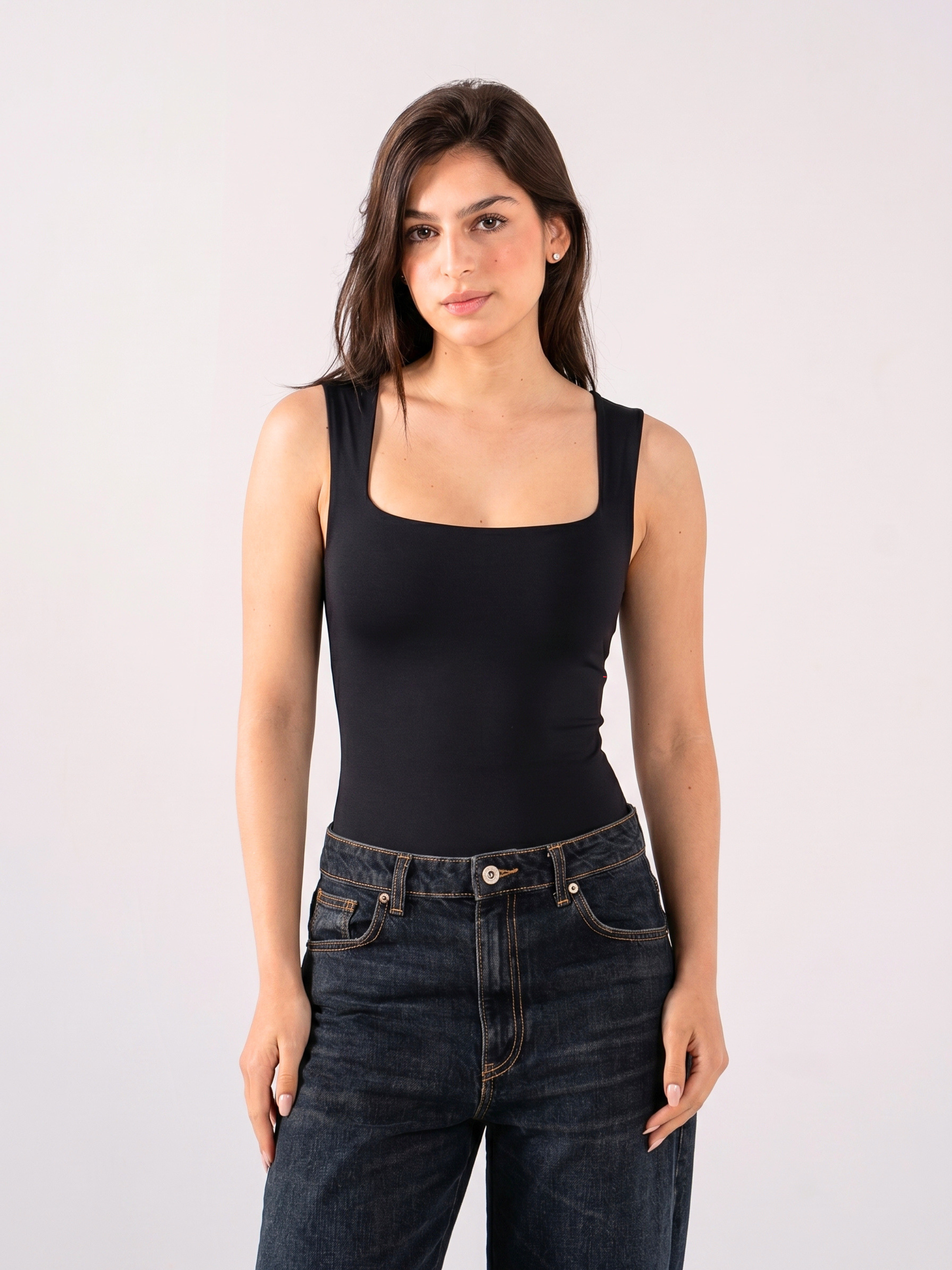 REFINED BODYSUIT SQUARE NECK